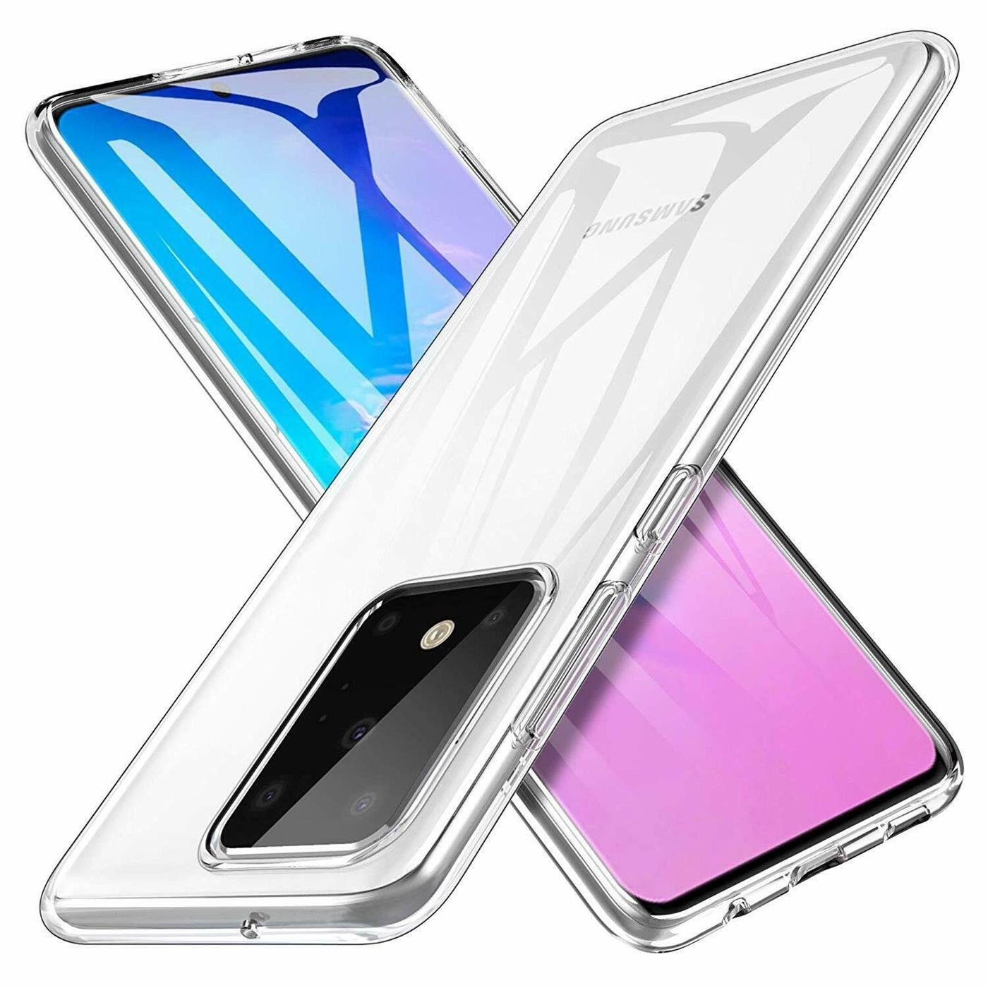 CoolGadget Handyhülle Silikon Handy Hülle Slim für Samsung Galaxy S20 Ultra 6,9 Zoll, dünne TPU Schutzhülle Case in transparent / durchsichtig