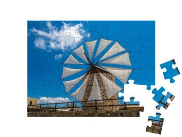 puzzleYOU Puzzle Alte Windmühle in Antimachia, Griechenland, 48 Puzzleteile, puzzleYOU-Kollektionen Griechenland