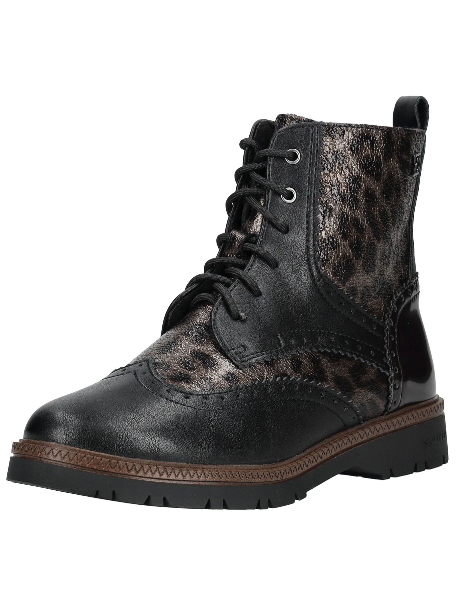 s.Oliver Stiefelette Lederimitat/Textil . Schnürstiefelette günstig online kaufen