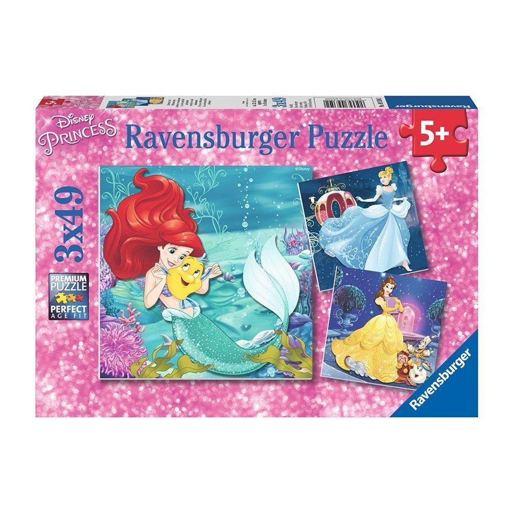Ravensburger Puzzle Kinderpuzzle 3x49 Teile - Disney Prinzessinnen - Abente günstig online kaufen