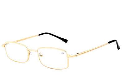 EYESTUFF Lesebrille Lesebrille 004 gold, Brillenbügel mit hochwertigen Flex-Scharnieren