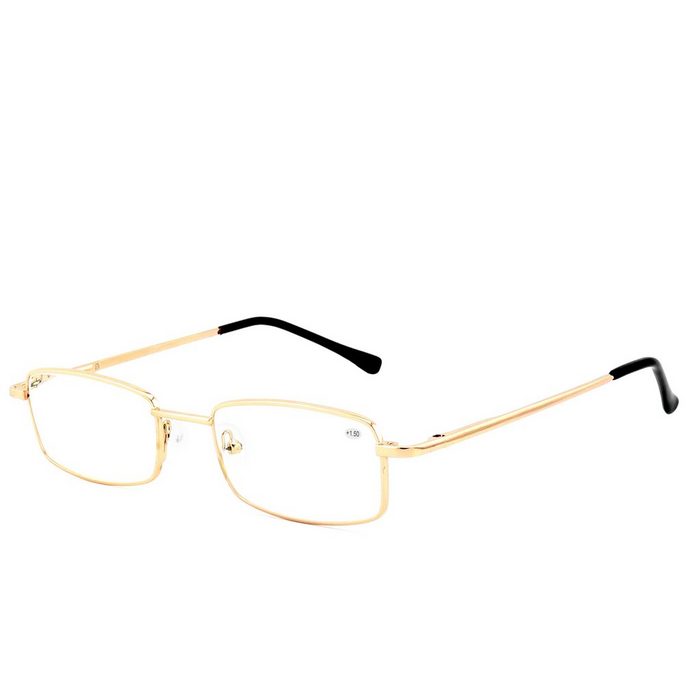 EYESTUFF Lesebrille Lesebrille 004 gold Brillenbügel mit hochwertigen Flex-Scharnieren