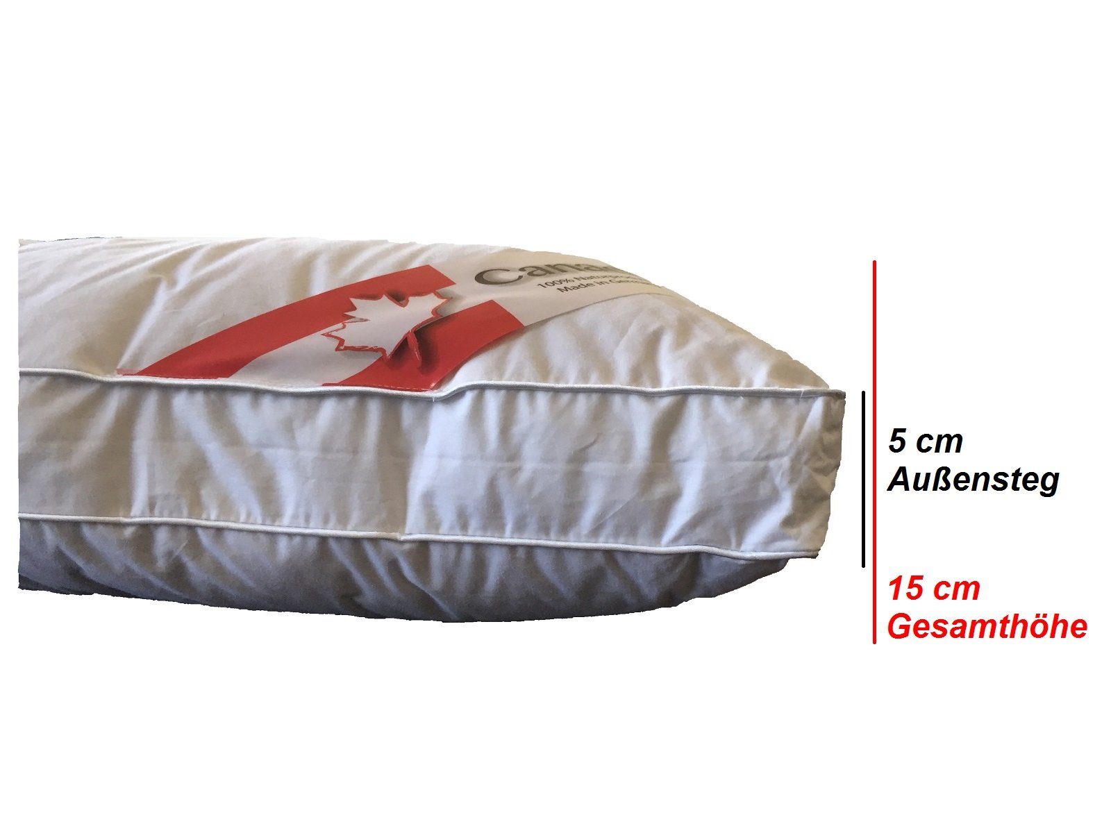 Canada Kopfstützkissen Nackenkissen Premium Daune Air-O-Cell 40x80 cm, Sanf günstig online kaufen