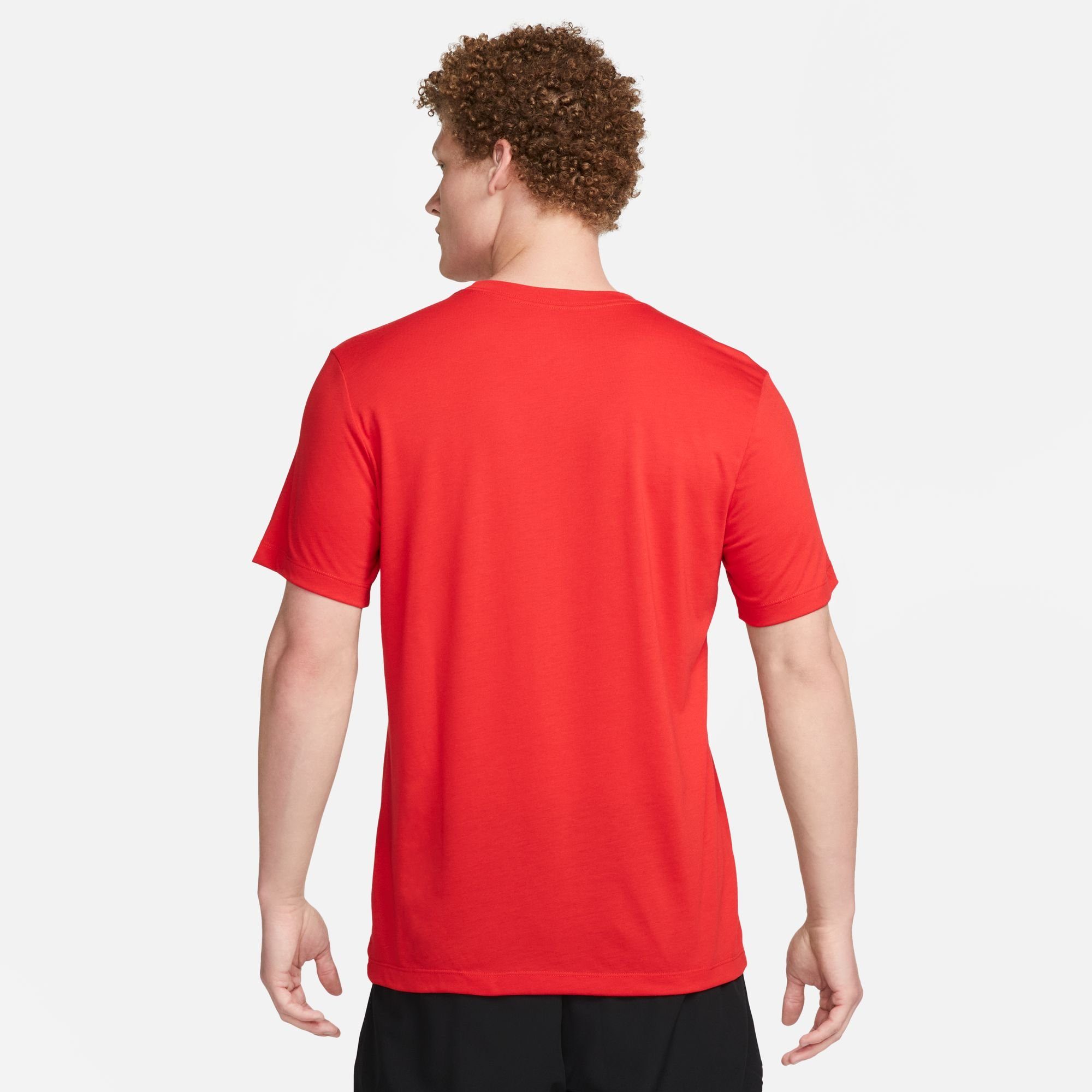 T-SHIRT UNIVERSITY DRI-FIT Nike Trainingsshirt MEN'S FITNESS RED