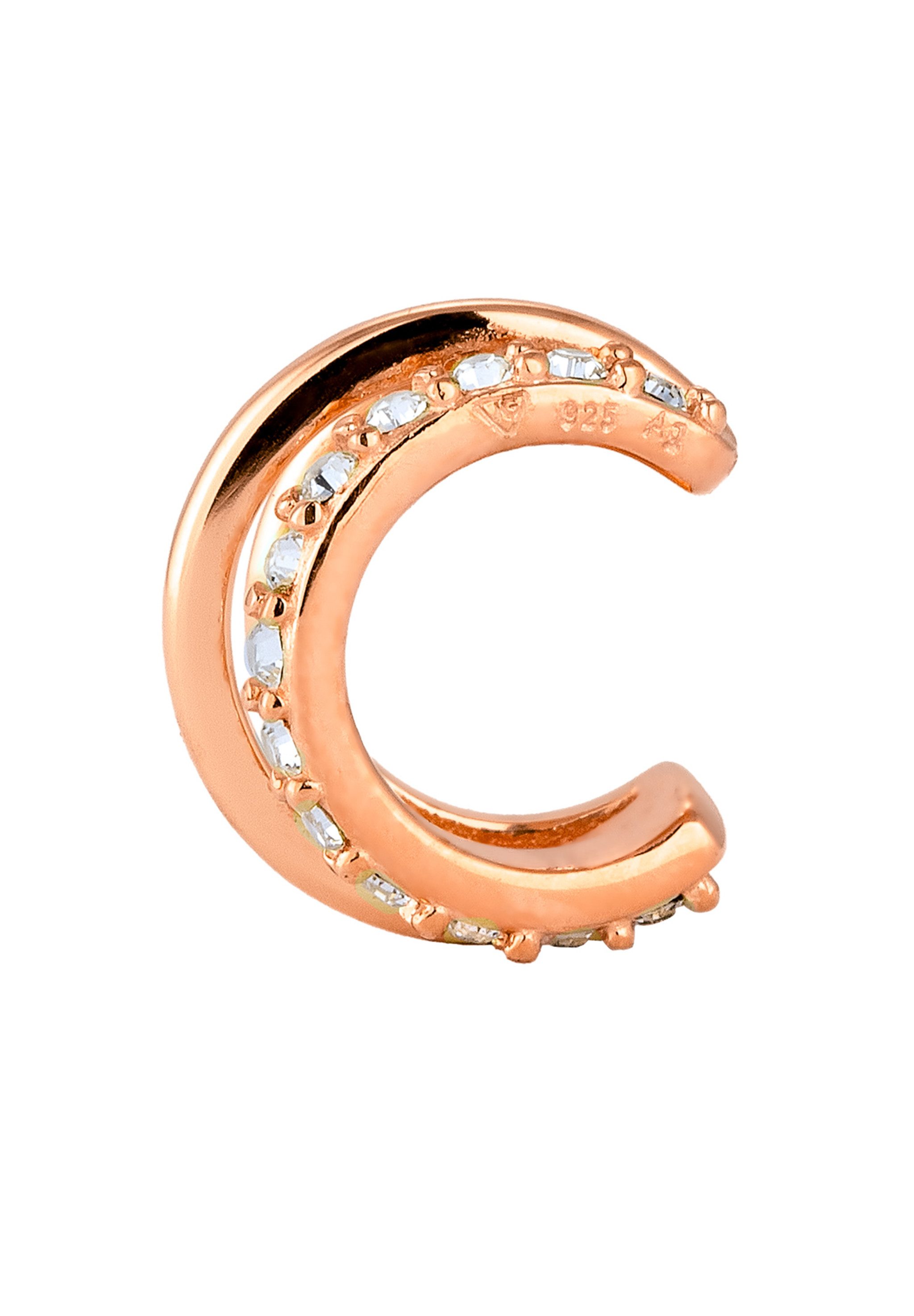Elli Ohrklemme Earcuff Single Weiß 925 Sterling Silber, mit Kristallen von Swarovski®