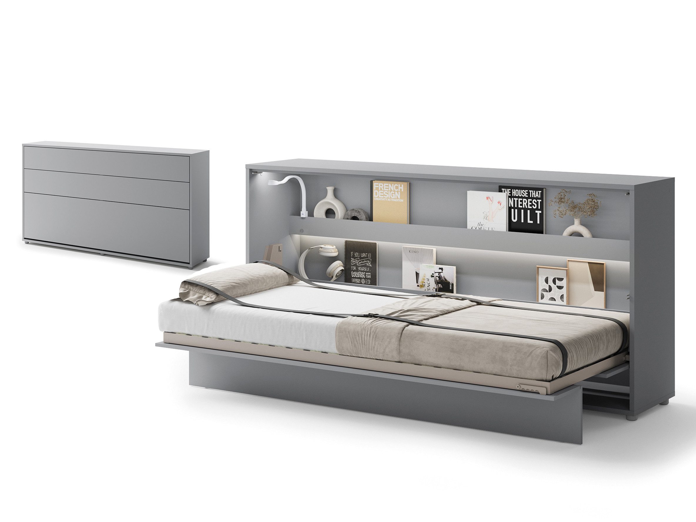 Compleo Schrankbett Horizontal Wandklappbett Lenart Bed günstig online kaufen