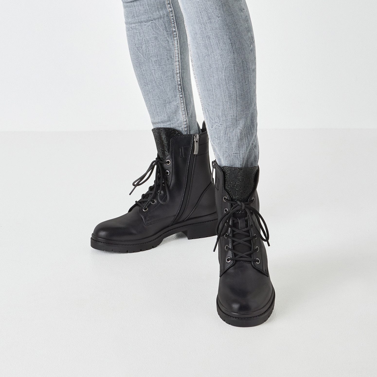 Tamaris Schnürstiefelette, Blockabsatz, Schnürboots, Schuhzunge mit günstig online kaufen