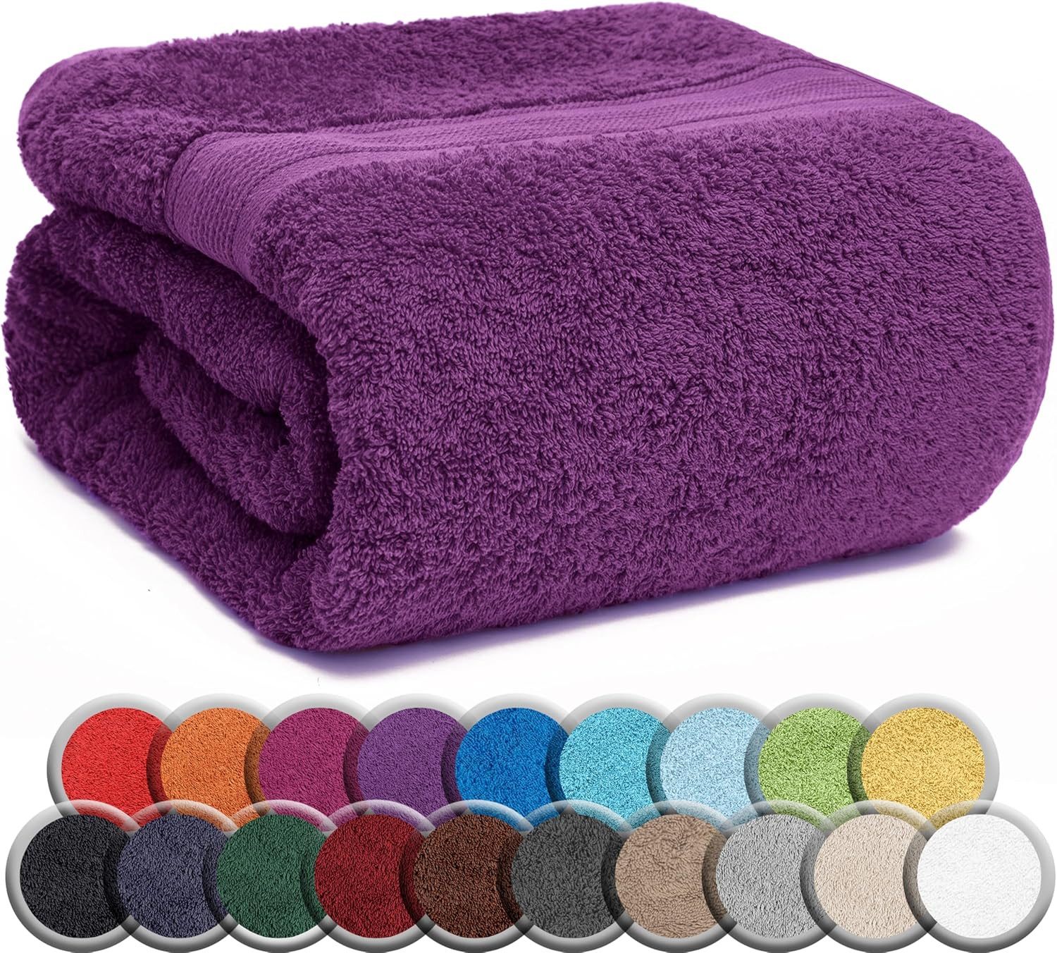 NatureMark Saunatuch Frottier Saunatücher 80x200cm, 100% Baumwolle (1-St), Premium Qualität SAUNATUCH Sauna-Handtuch, 80x200cm, Lila