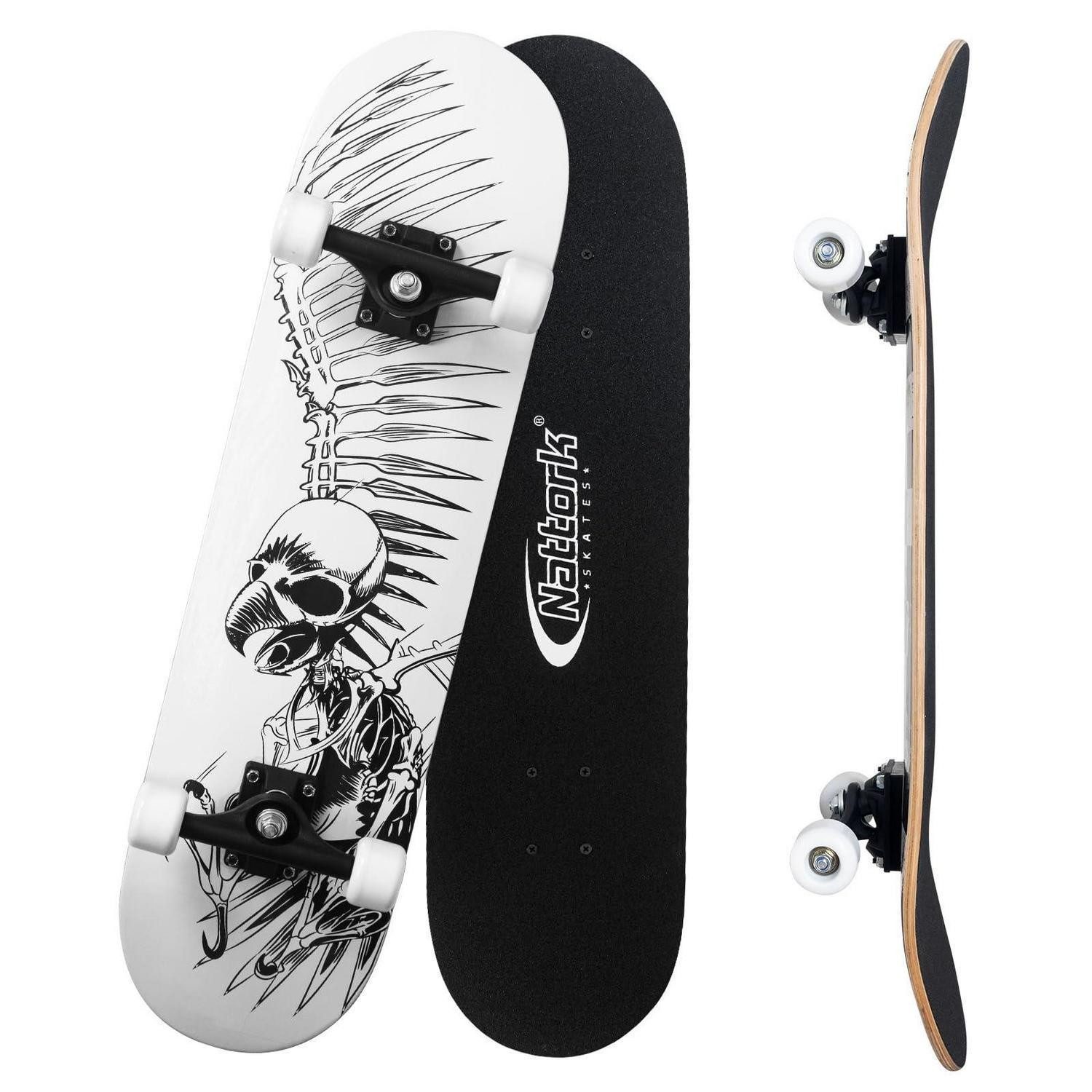 LuxusKollektion Skateboard Skateboard 31 Inch Checkerboard Skull-Eagle