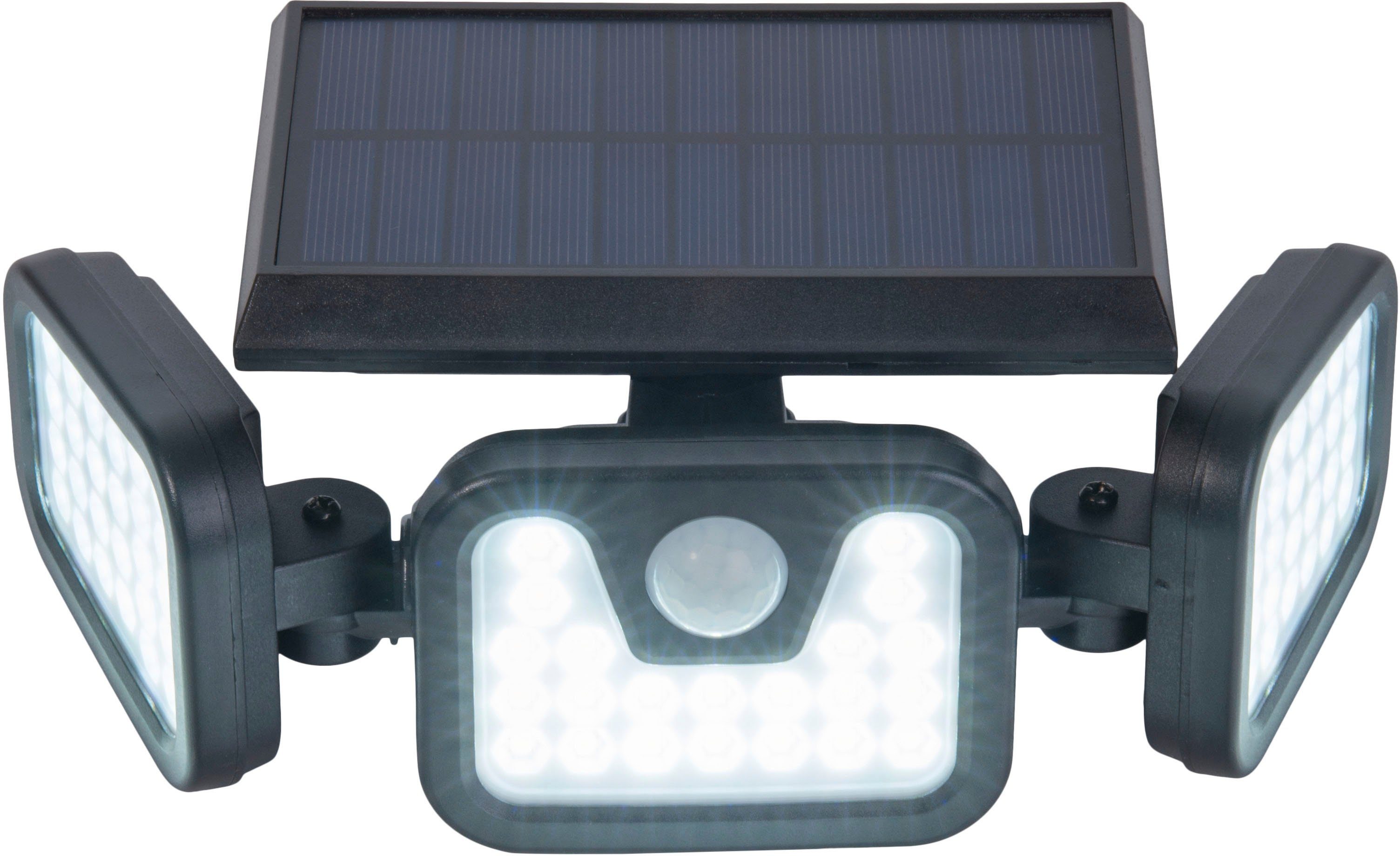 Wandleuchte, Sensor/Dämmerungsschalter Solarleuchte integriert, Stufen, Pacita, 3 in LED dimmbar Kaltweiß, fest LED näve Sensorschalter,