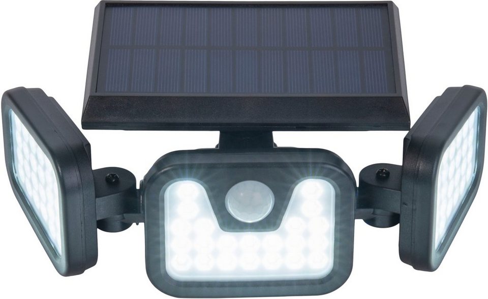 näve LED Solarleuchte Pacita, Sensorschalter, LED fest integriert, Kaltweiß,  Wandleuchte, dimmbar in 3 Stufen, Sensor/Dämmerungsschalter