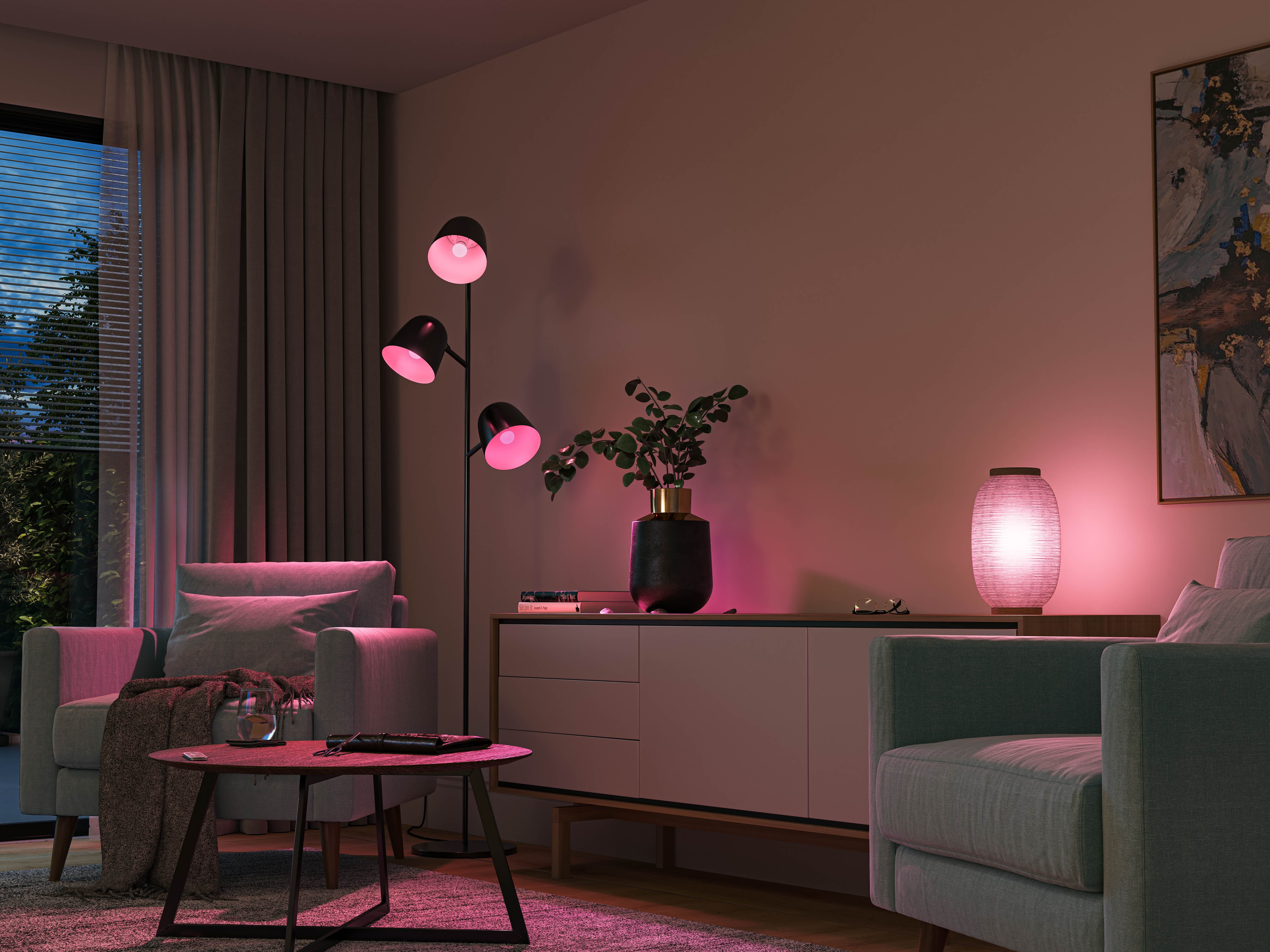 Philips Hue LED-Leuchtmittel White / White & Color Ambiance Luster, Tropfenform 470lm, 2er-Set, E14, 2 St., Farbwechsler – Bild 5 von 5