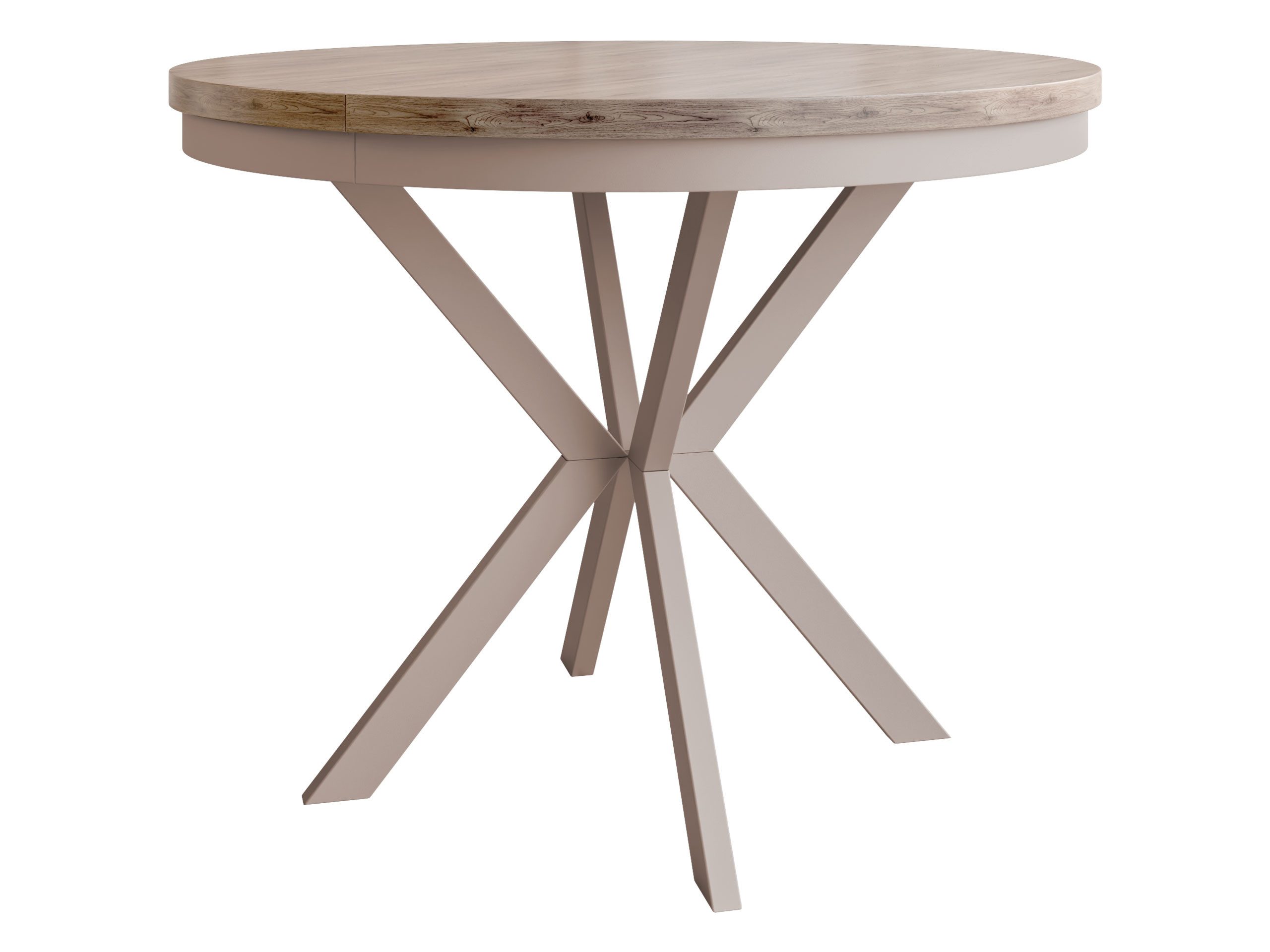 MIRJAN24 Esstisch Edder Cashmere 90 (Ausziehbarer), Beine aus Stahl - Cashmere pulverbeschichtet