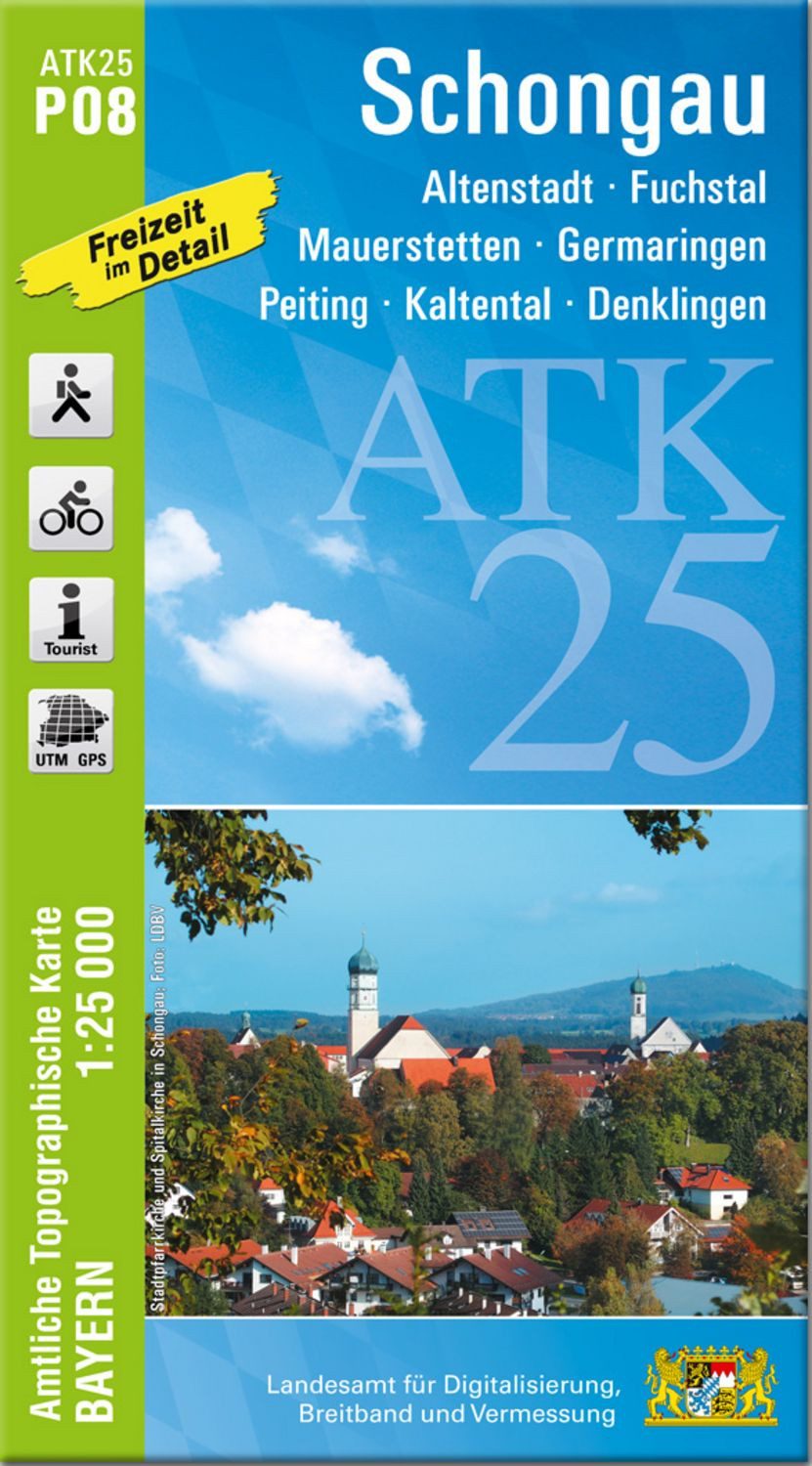ATK25-P08 Schongau (Amtliche Topographische Karte 1:25000) / diverse