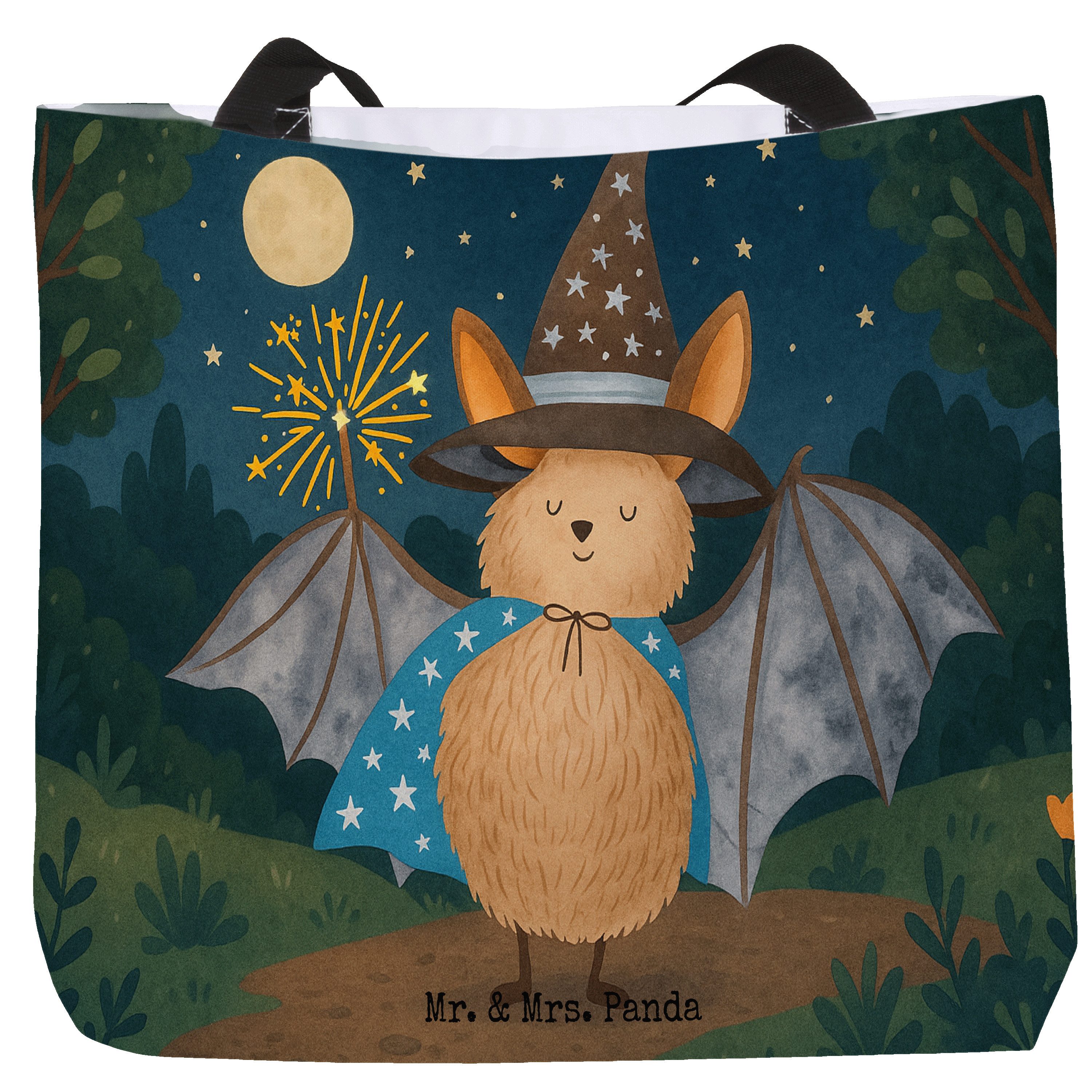 Shopper Fledermaus Zauberer Design, Strandtasche, Weiß, Frauen, Reinsteigern