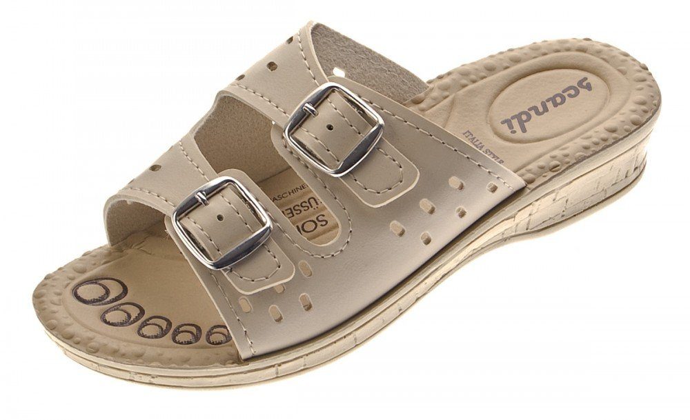 Scandi Damen Pantoletten Clogs Latschen Schuhe Sandalette Sandale Gel-Effek günstig online kaufen