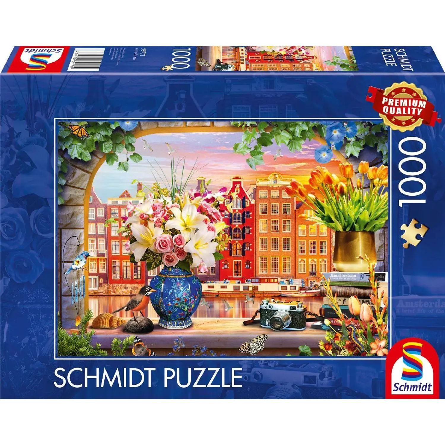 Schmidt Spiele Puzzle Besuch in Amsterdam, 1000 Puzzleteile