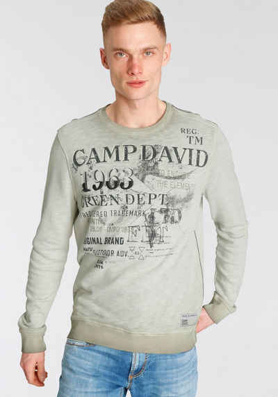 CAMP DAVID Sweatshirt mit Logodruck