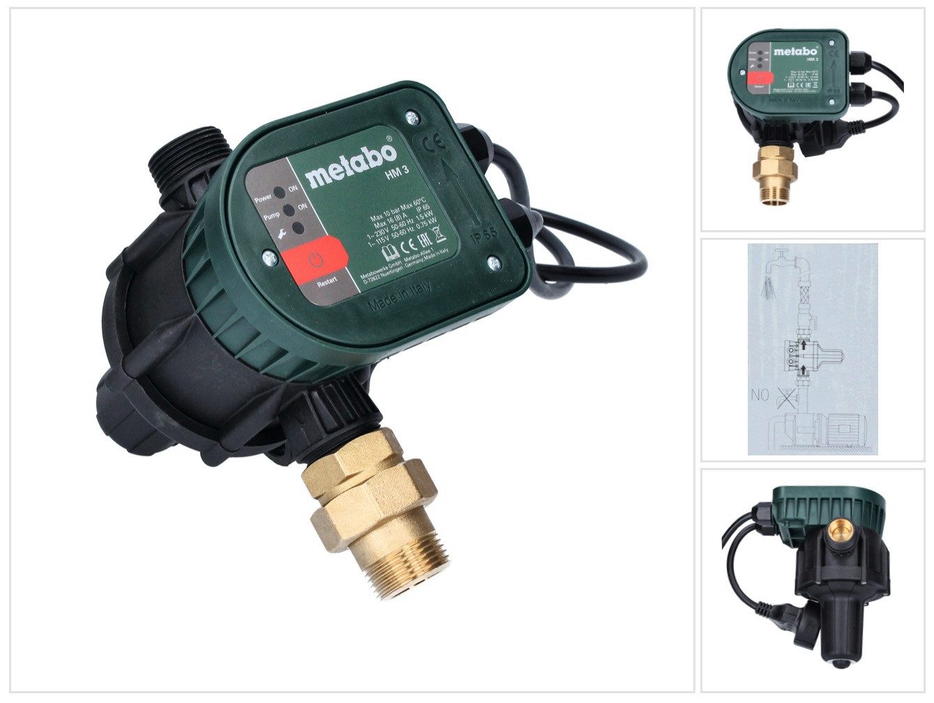 metabo Tauchpumpe HM 3 Hydromat 10 bar IP 65 (628799000) zum Umrüsten von Gartenpumpe