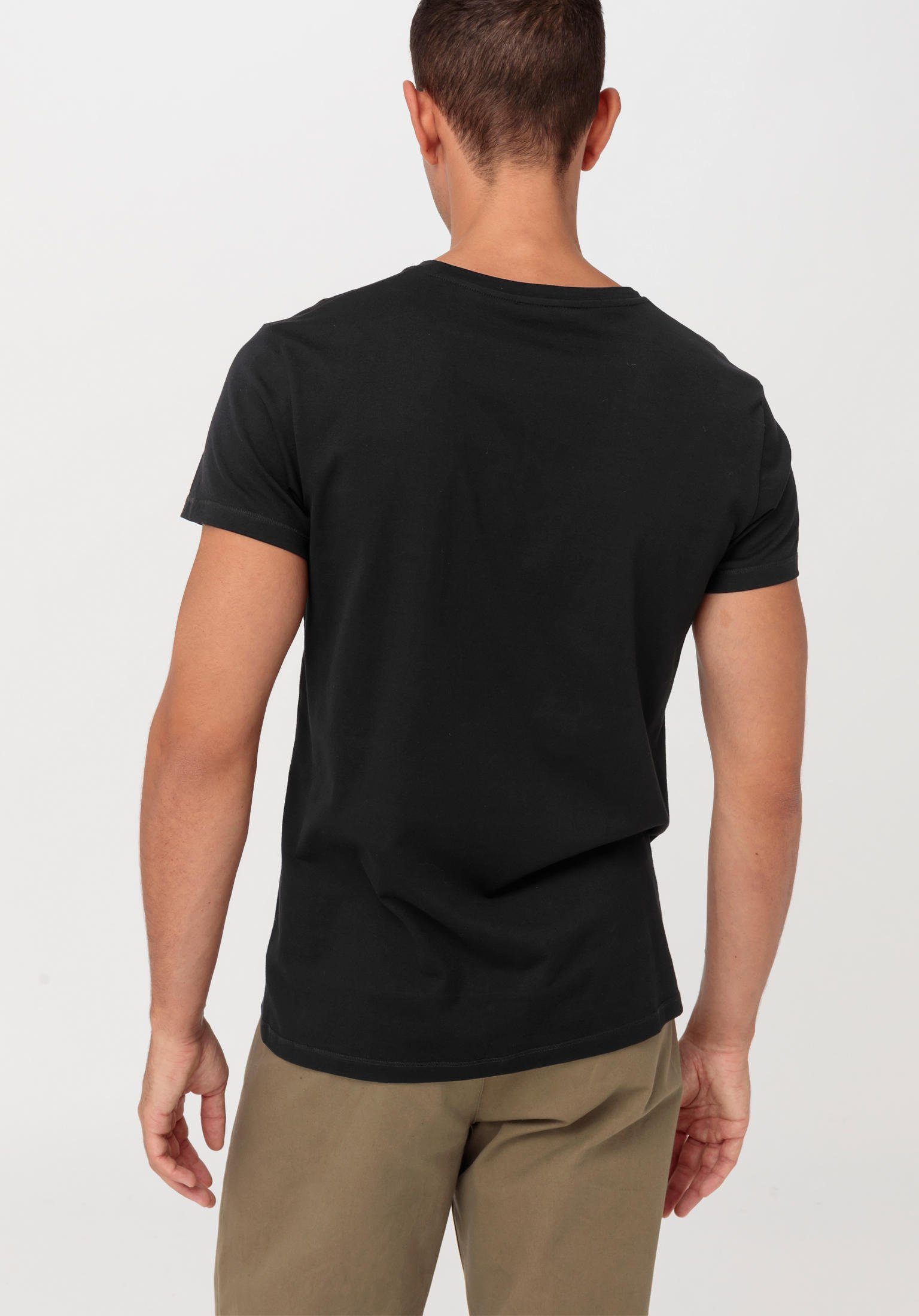 Hessnatur T-Shirt Zwirnjersey aus reiner Bio-Baumwolle schwarz