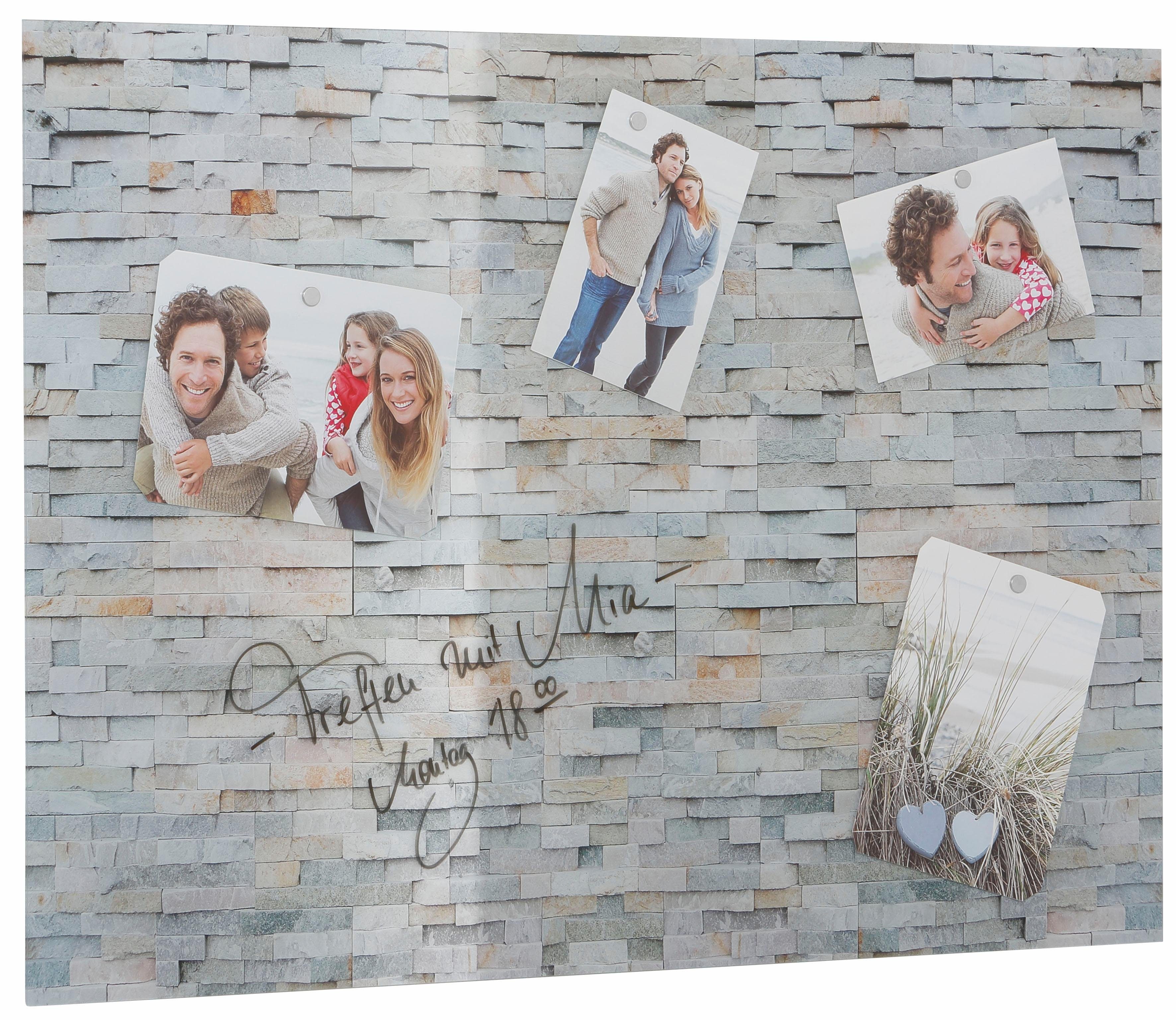 Home affaire Magnettafel »Stone Wall«, Memoboard, aus Glas, Stein Motiv  online kaufen | OTTO