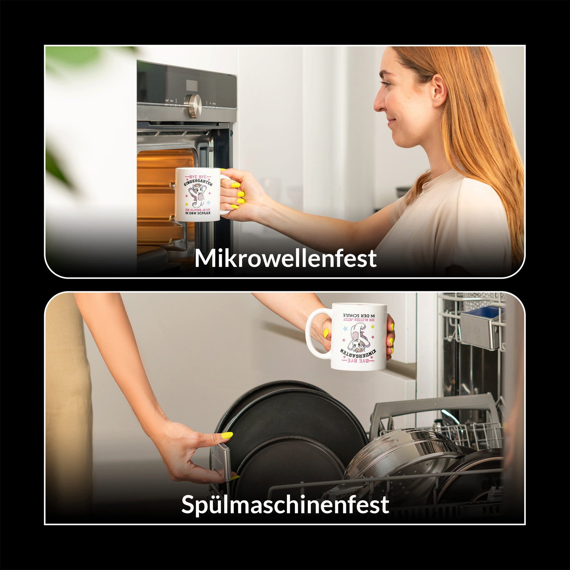 22Feels Tasse Mädchen Einschulung Geschenk Erstklässler 1. Klasse Schulkind Einhorn, Keramik, Made in Germany, Spülmaschinenfest – Bild 4 von 5