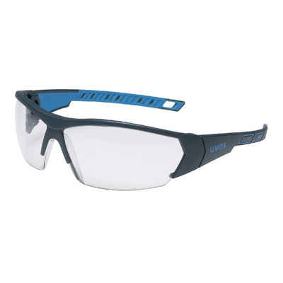 Uvex Arbeitsschutzbrille, (1St), I-Works Supravision Excellence Schutzbrille - Transparent/Anthrazit-Blau