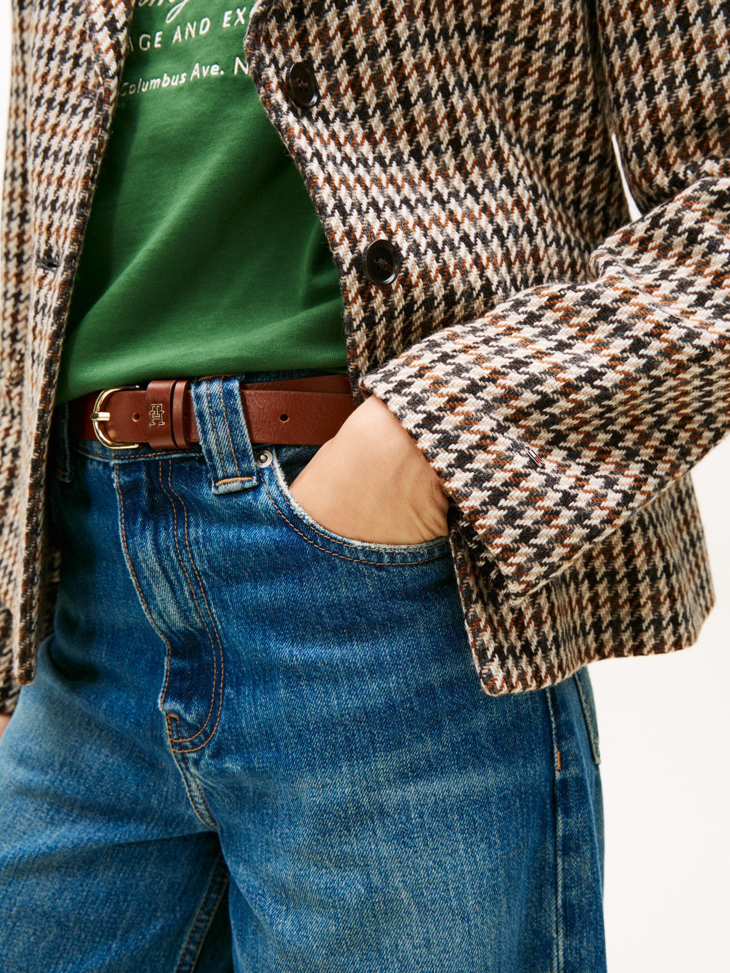 Tommy Hilfiger Kurzblazer HERITAGE CHECK BLAZER aus reiner Wolle günstig online kaufen