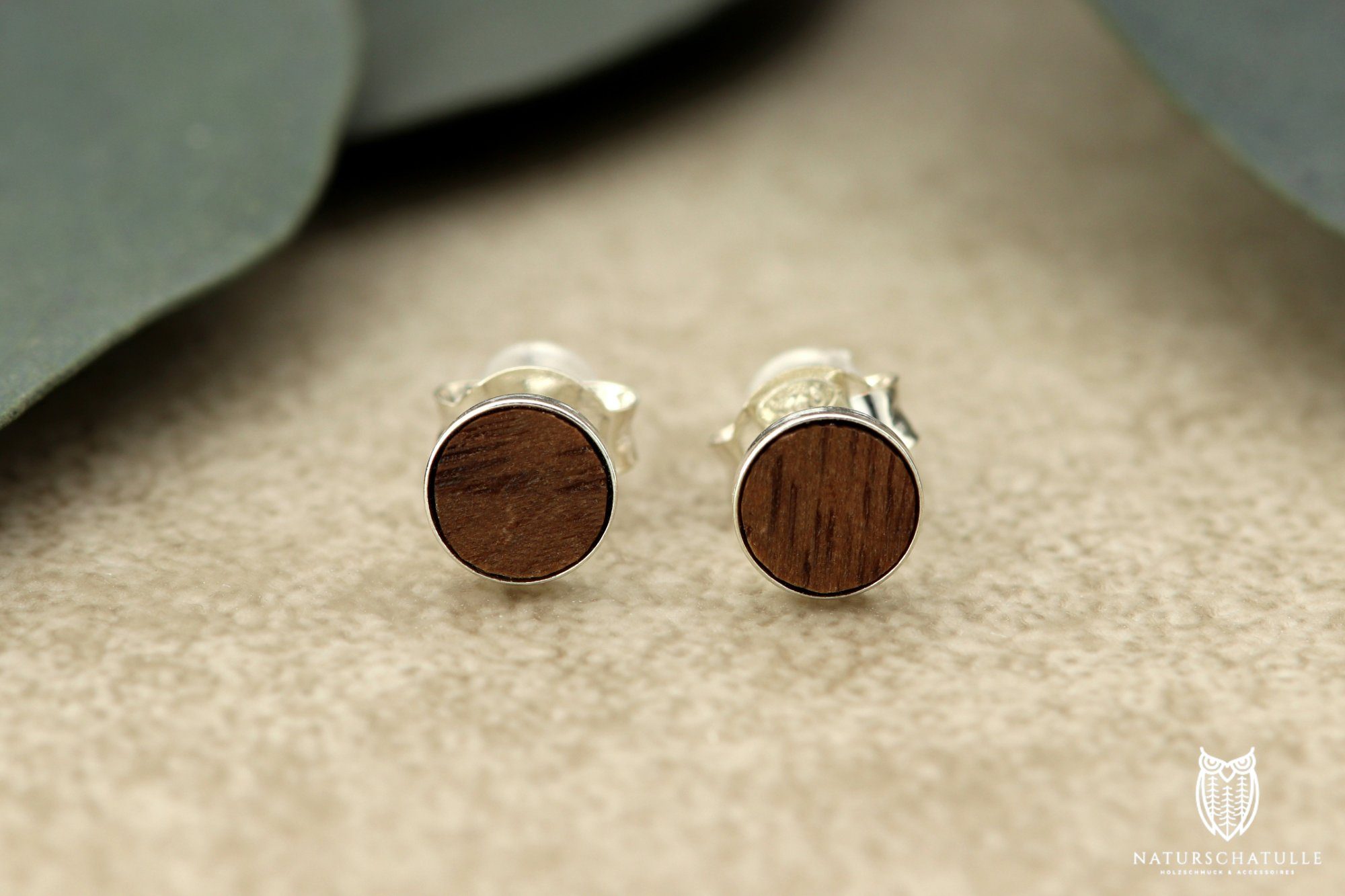 NaturSchatulle Paar Ohrstecker Filigree (Holzohrringe), 925 Silber ⌀5mm Nac günstig online kaufen