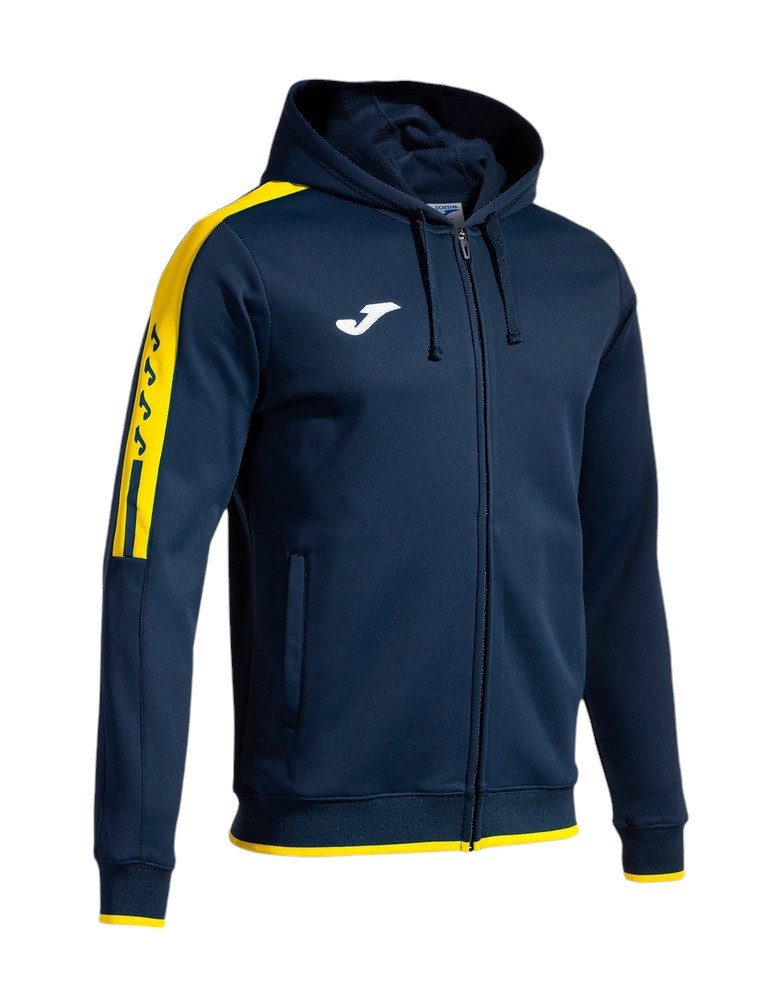 Joma Trainingsjacke Kapuzenjacke Olimpiada Full-Zip (Fleece-Futter) marineblau/gelb Herren
