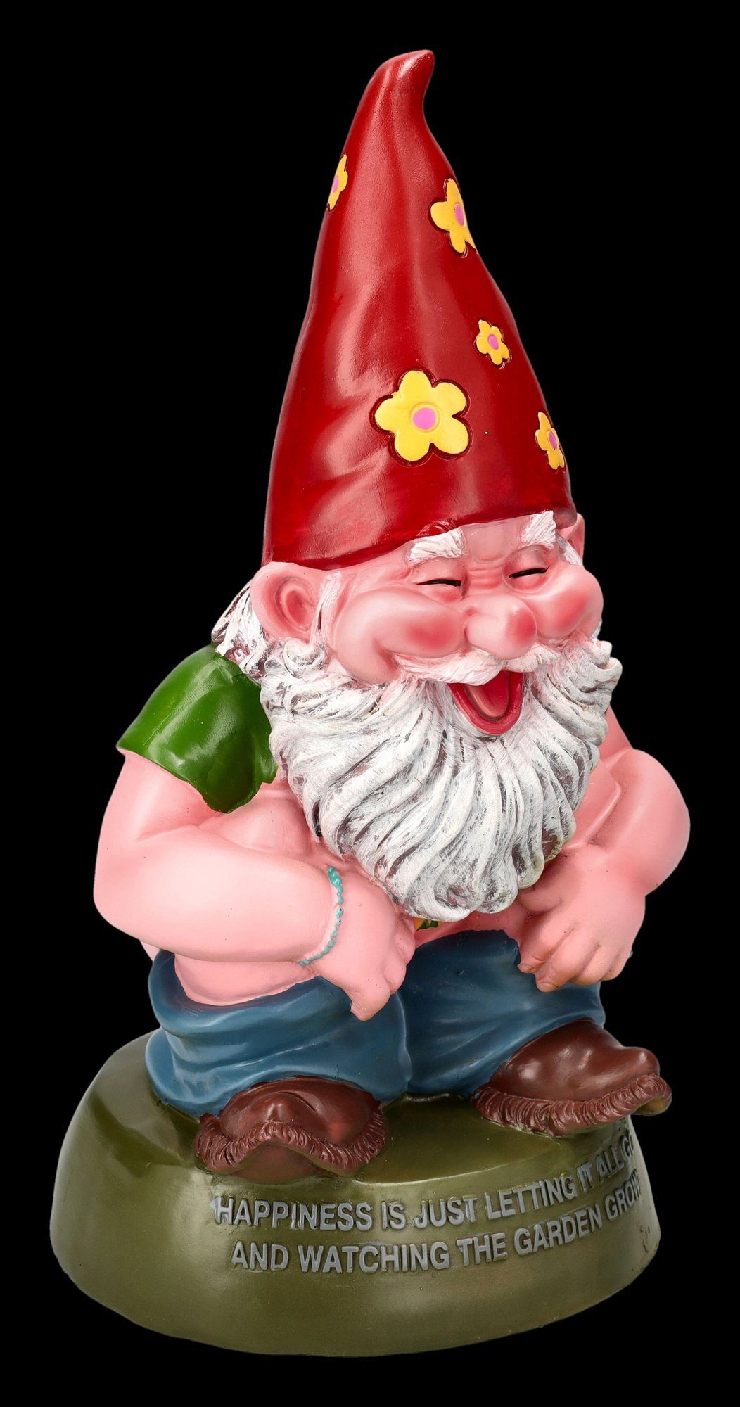 Figuren Shop GmbH Gartenzwerg Gartenzwerg Figur - Hippie lässt Hosen runter - Zwergenfigur