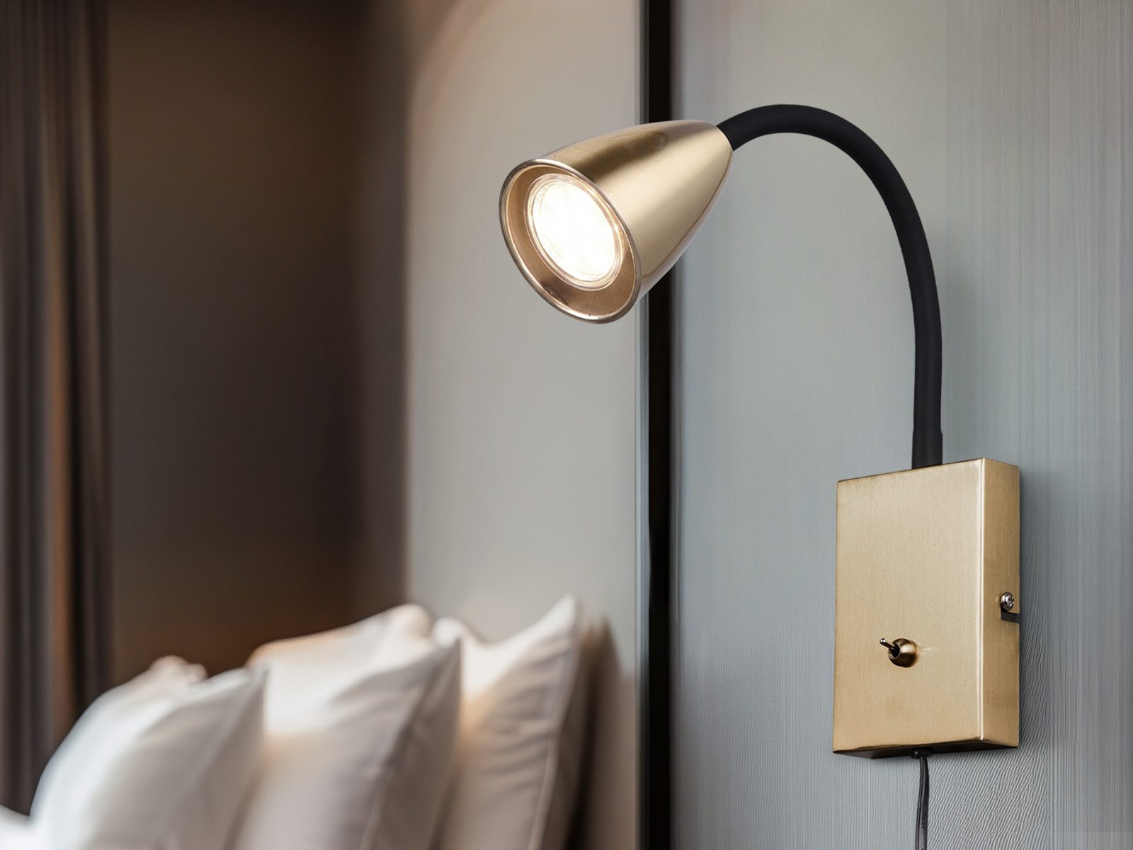 TRIO Leuchten LED Leselampe, Dimmfunktion, LED wechselbar, Warmweiß, Nachtt günstig online kaufen