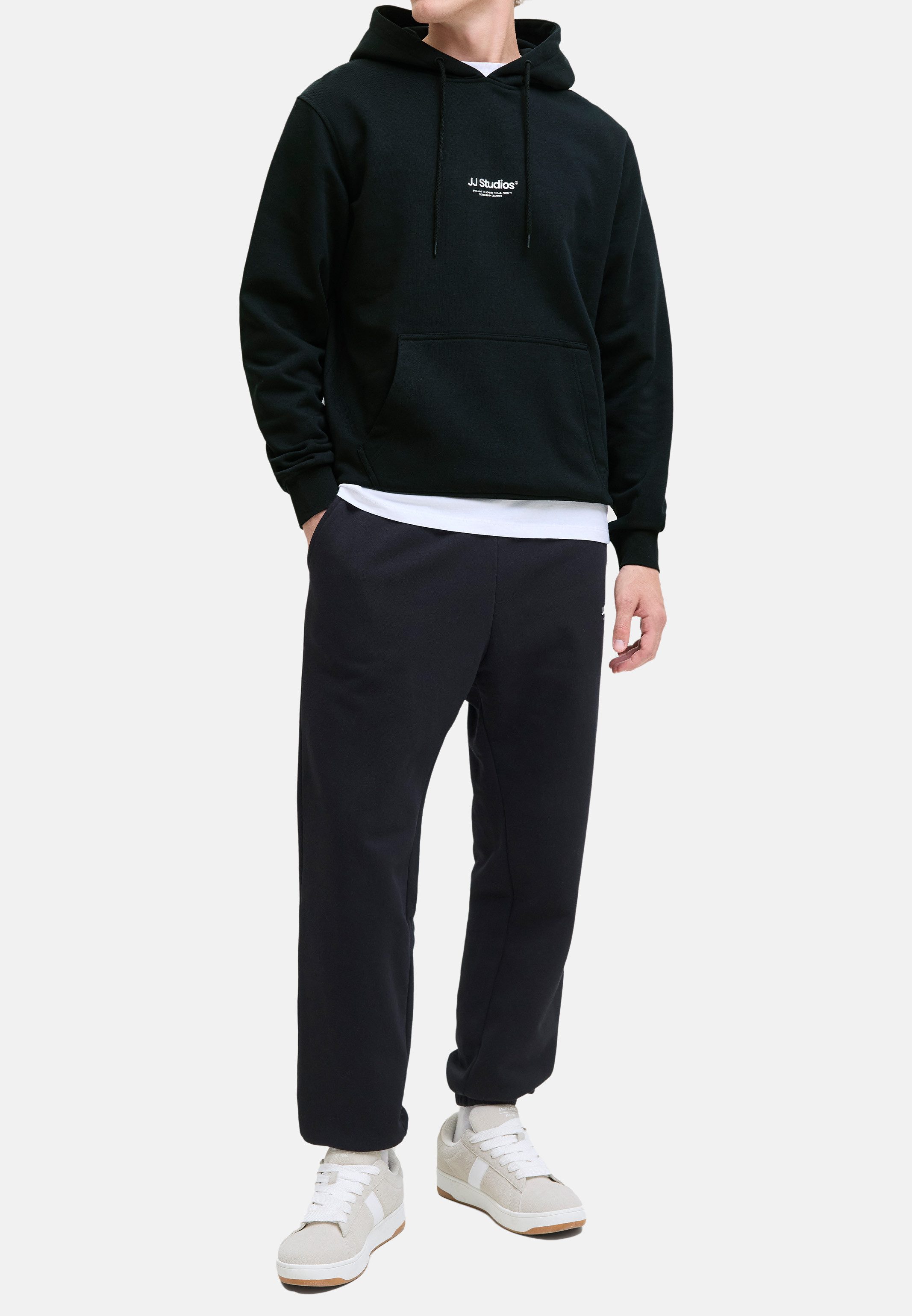 Jack & Jones Hoodie 2er Pack Soho (Spar-Set, 2-tlg) Sweatshirt - Baumwolle - Atmungsaktiv - Lockerer, bequemer Schnitt