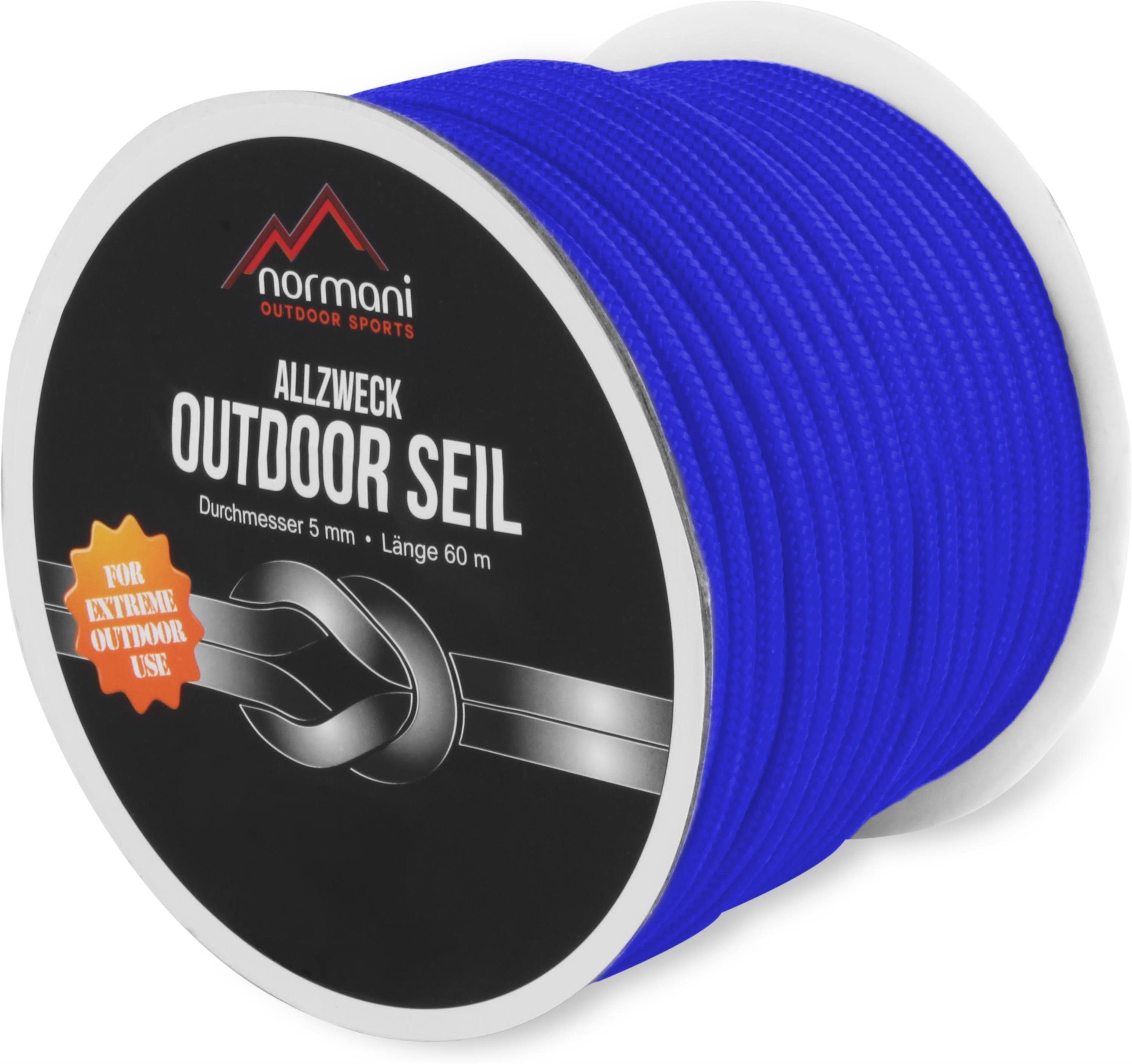 normani Allzweck-Outdoor-Seil 5 mm x 60 m Chetwynd Seil, Belastbar bis 250 Kg - Caravan, Zelt, Outdoor oder Boot