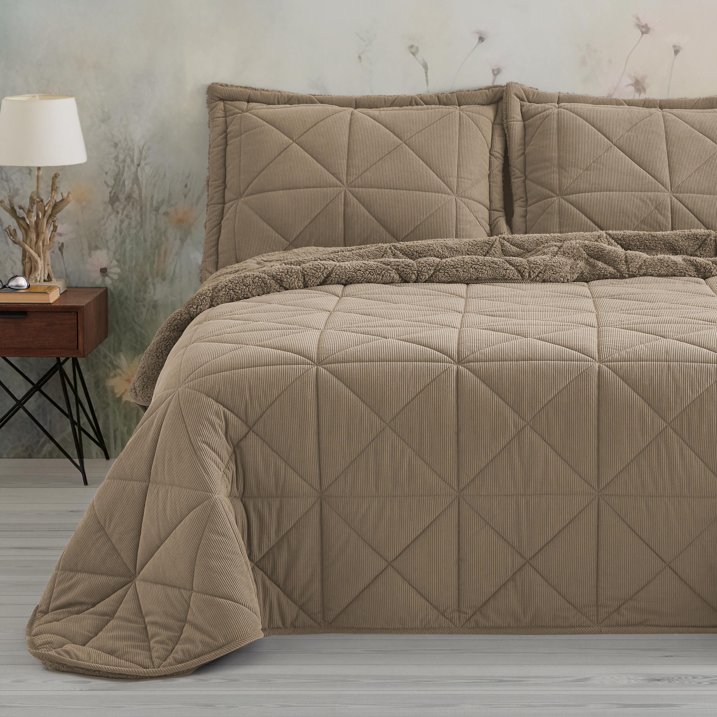 Überwurf Weiche und warme Decke inkl. 2 Kissenbezüge, Manterol, 250x260cm, günstig online kaufen