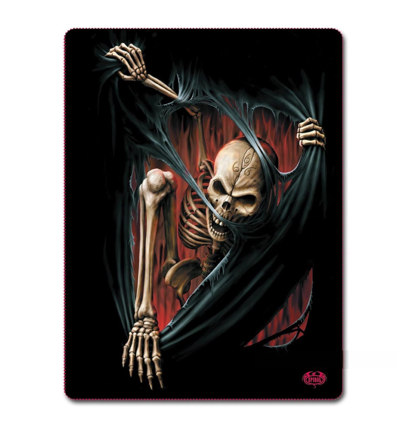 Wohndecke Spiral Fleecedecke Decke "Death Rip" 150x200cm, Spiral