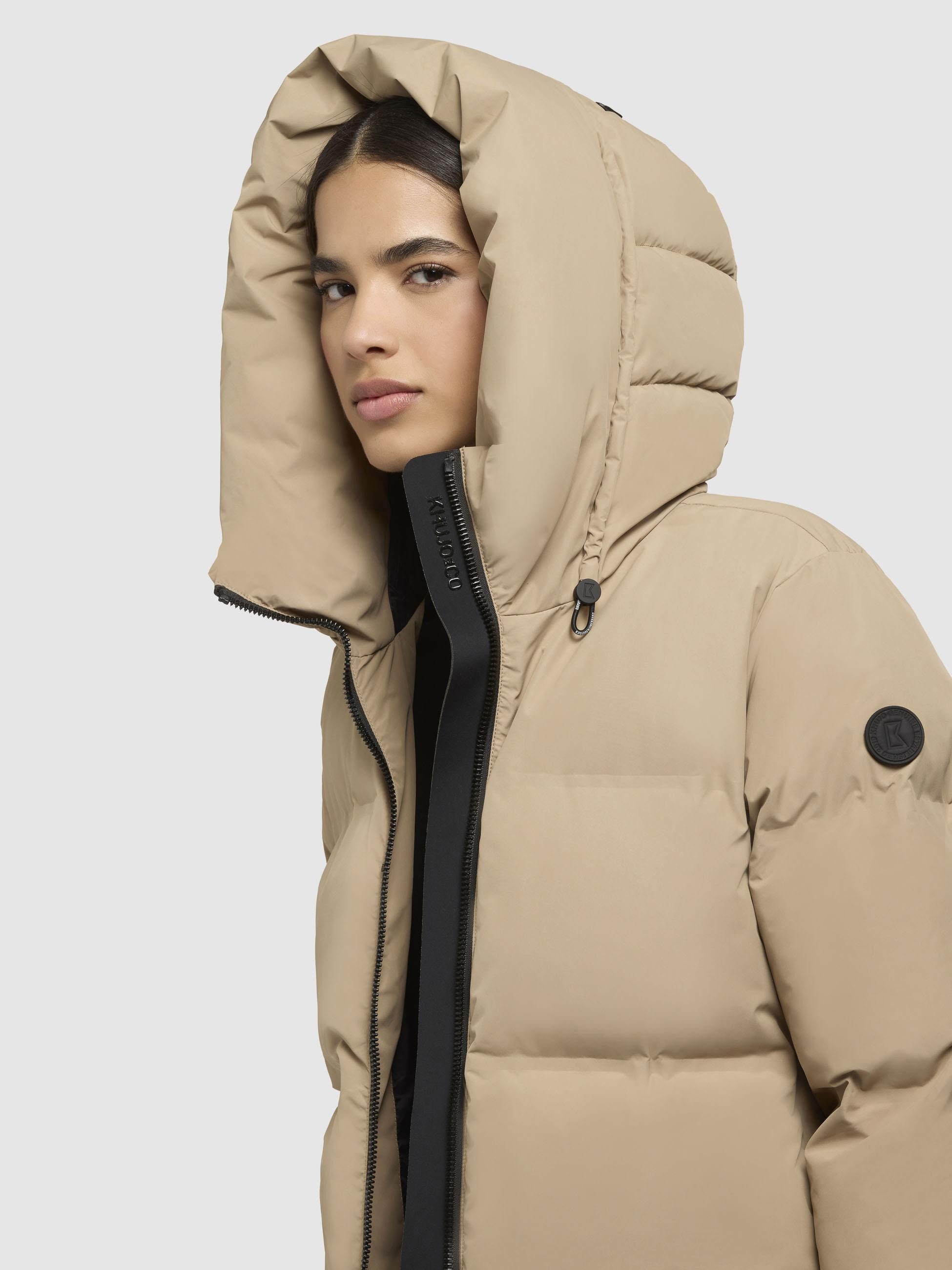 khujo Steppmantel Aroma-YM Gesteppter Damen Wintermantel mit hohen Gehschlitzen