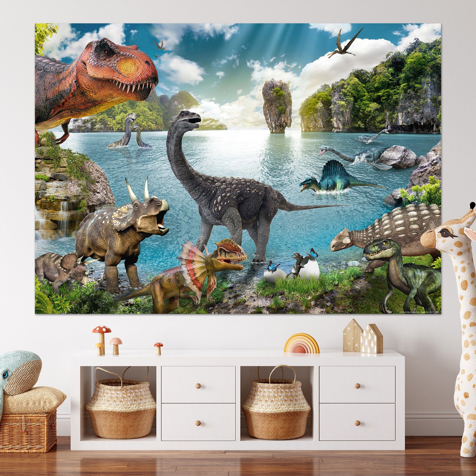 Close Up Poster Dinosaurier XXL Poster 250 gr Papier, 100 x 140 cm 140 x 10 günstig online kaufen