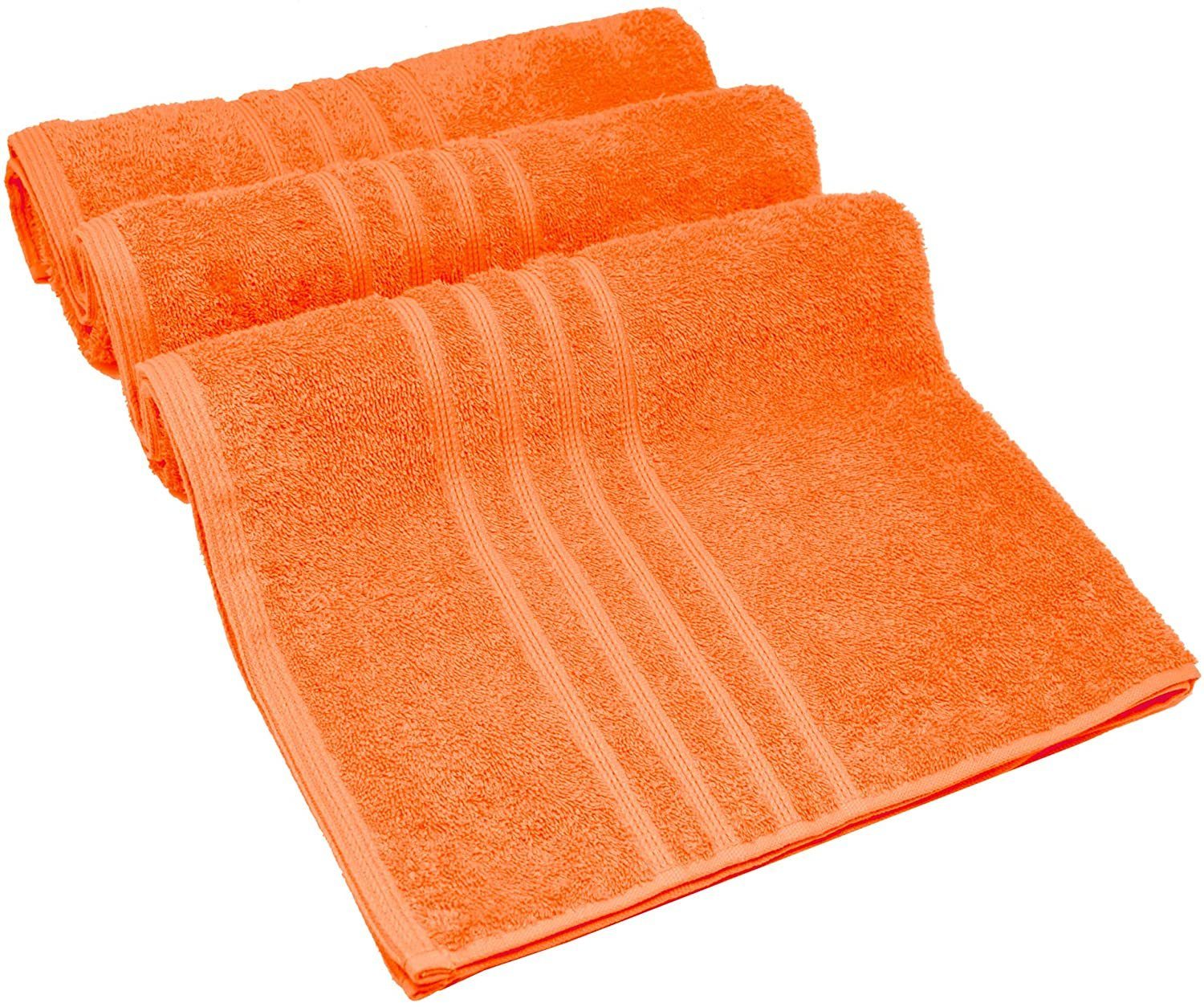 für Duschtuch Frottee Handtuch Orange cm Lashuma Oma, Besticktes Frottee Badetuch, (1-St), Clementinen 70x140 Reserviert