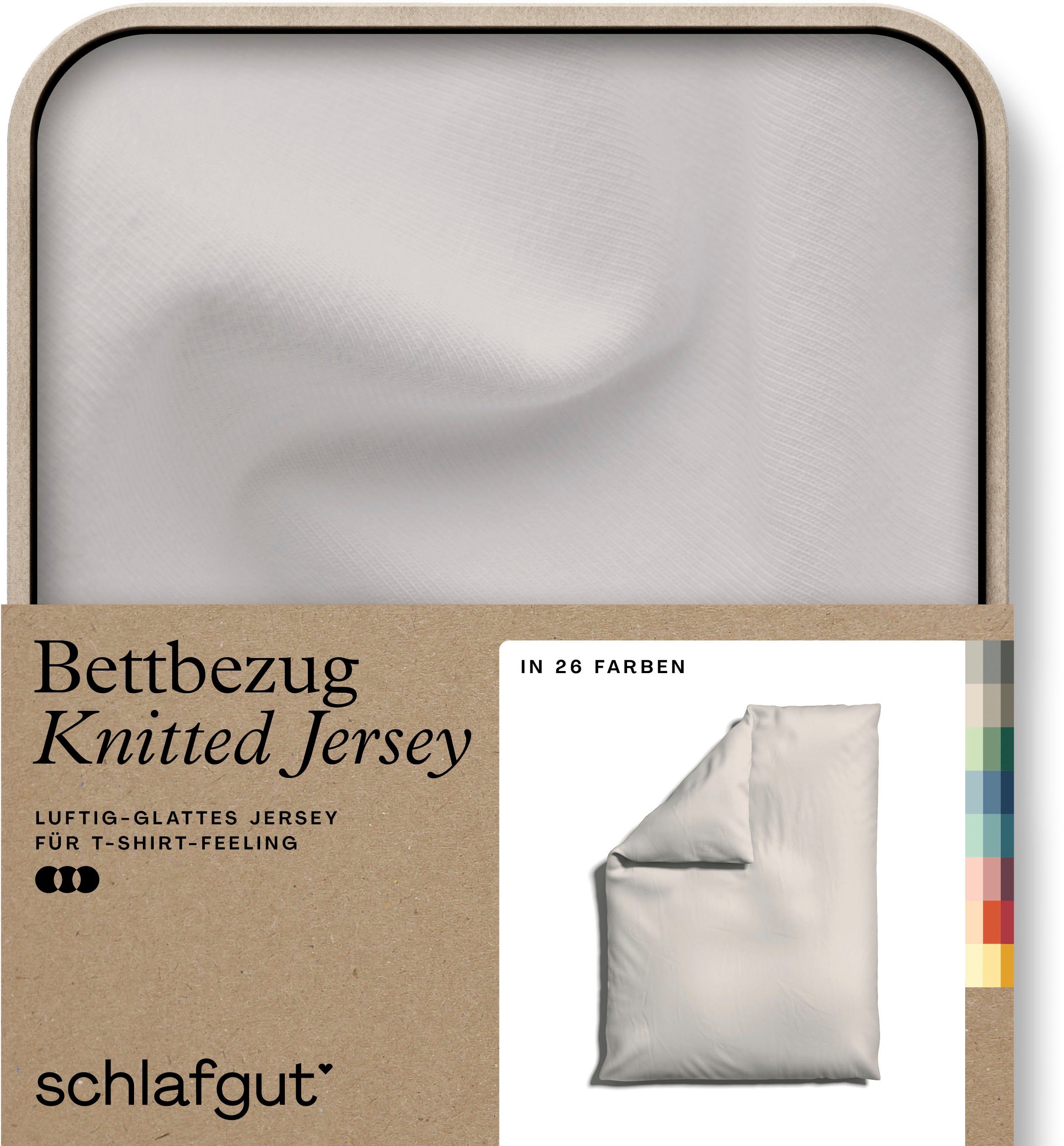Schlafgut Bettbezug Knitted Jersey uni, aus günstig online kaufen