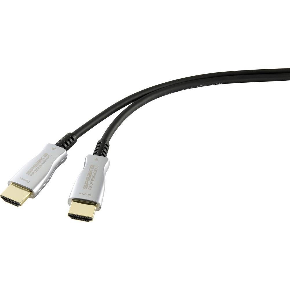 SpeaKa Professional SPEAKA HDMI ANSCHLUSSKABEL (AOC) 50M HDMI-Kabel, Geschirmt