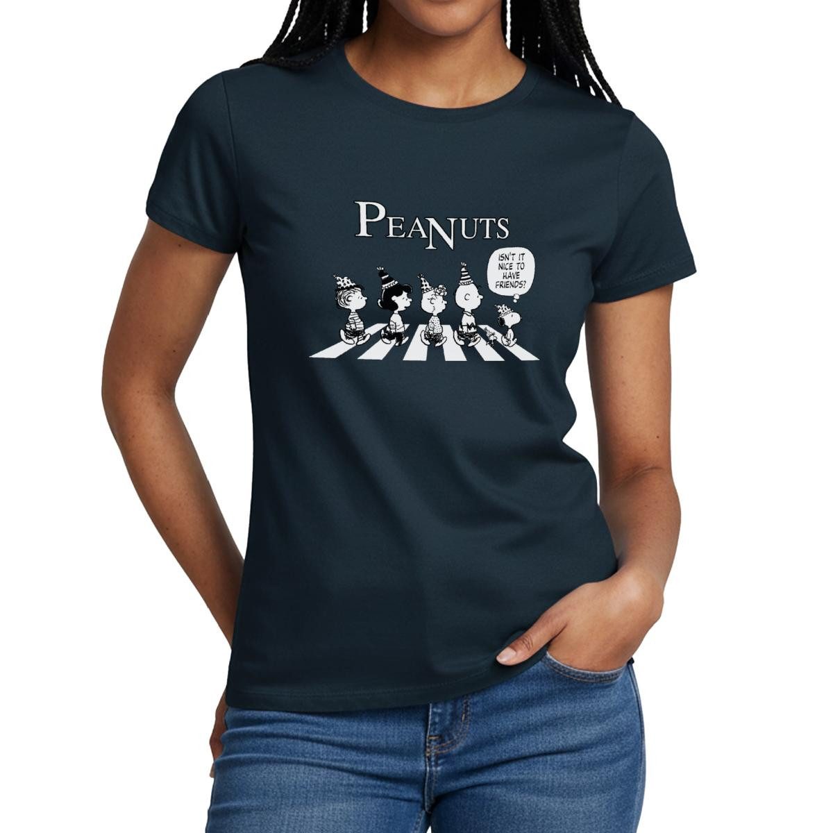Spreadshirt T-Shirt Peanuts Snoopy, Charlie, Stella & Lucy Geburtstag Frauen T-Shirt (1-tlg)