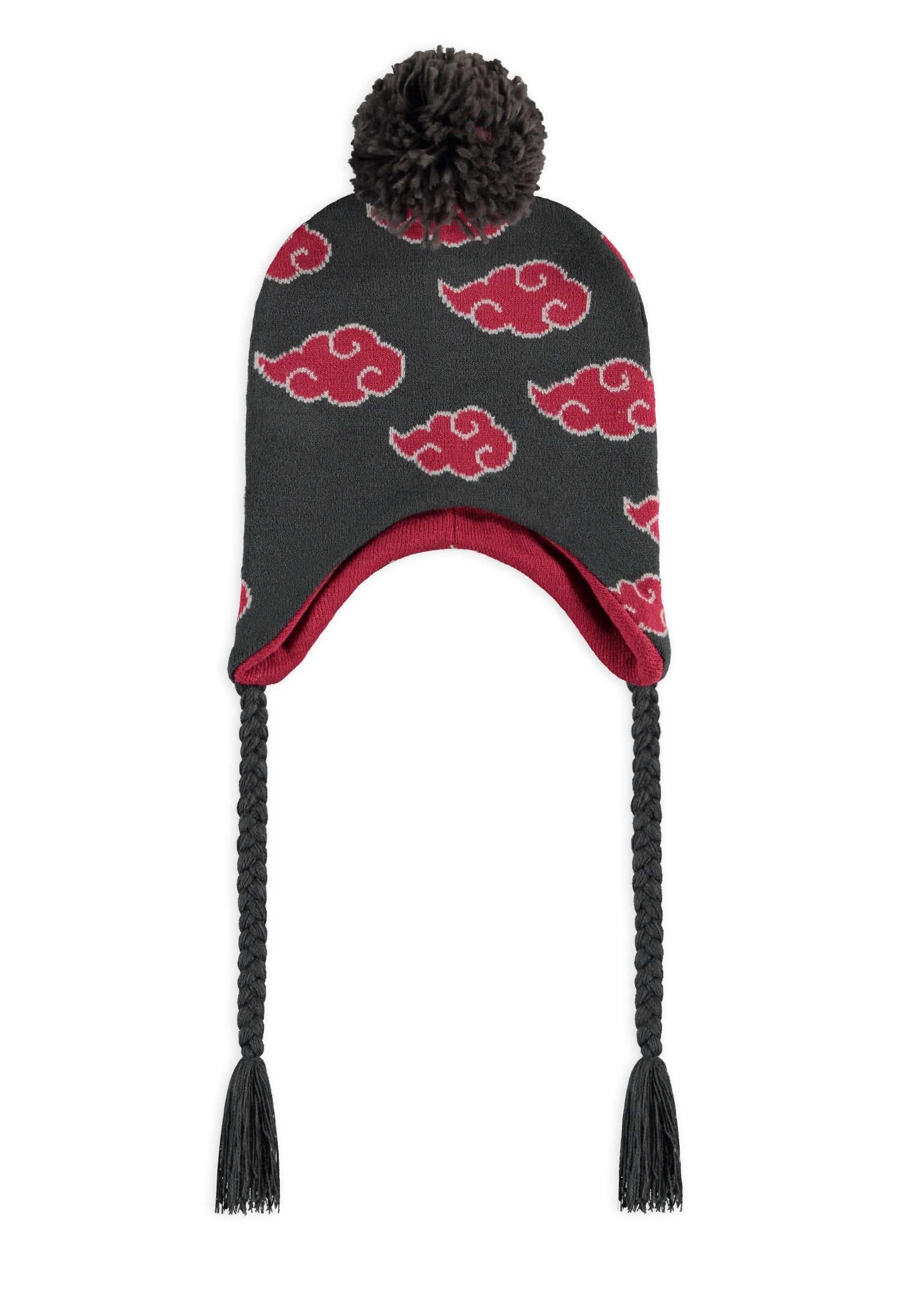 Naruto Beanie Akatsuki Clouds Sherpa Beanie Shippuden Strickmütze Wintermütze