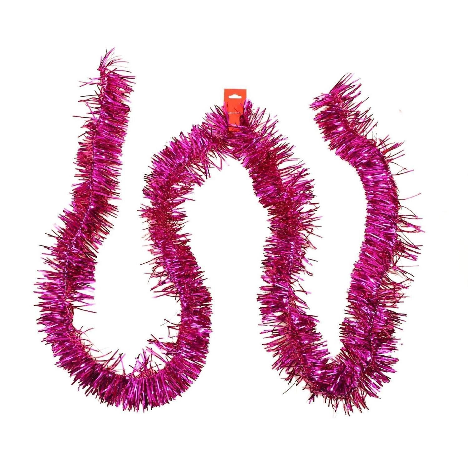 LuxusKollektion Girlanden 20m Lametta-Girlande Rosa Glänzend