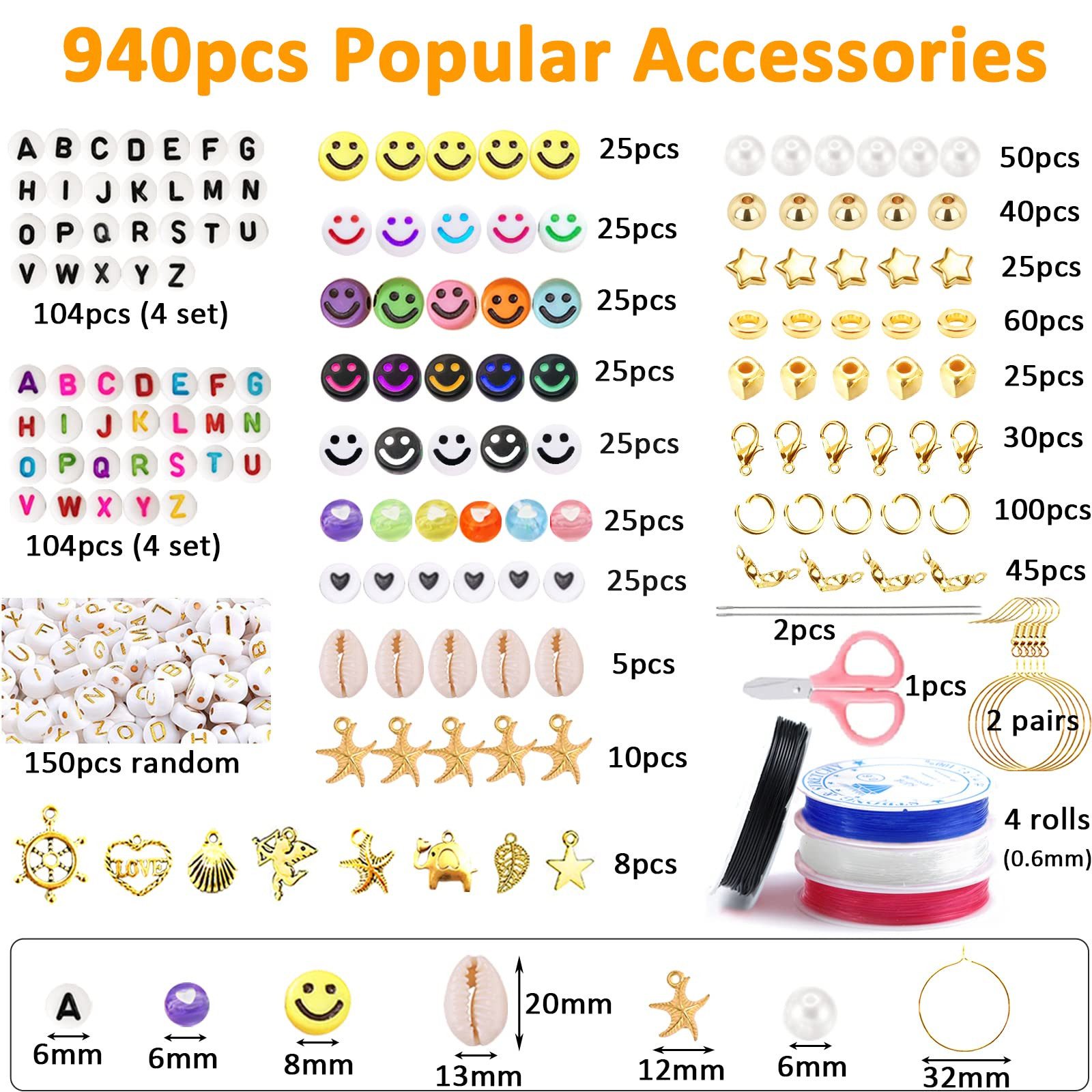 SURFOU Kreativset 72 Farben 11520 Stück Perlen Set – Polymer Clay Beads für günstig online kaufen