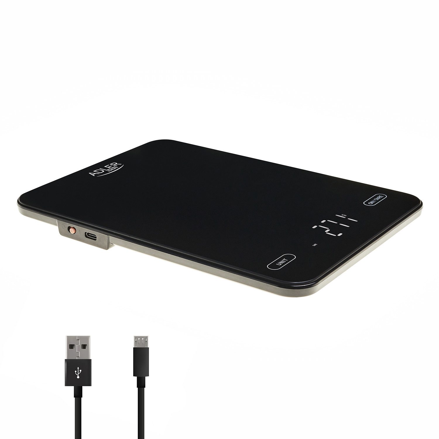 Adler Küchenwaage Adler AD 3177b Akku-Küchenwaage schwarz, USB, bis 10 kg – Bild 5 von 5