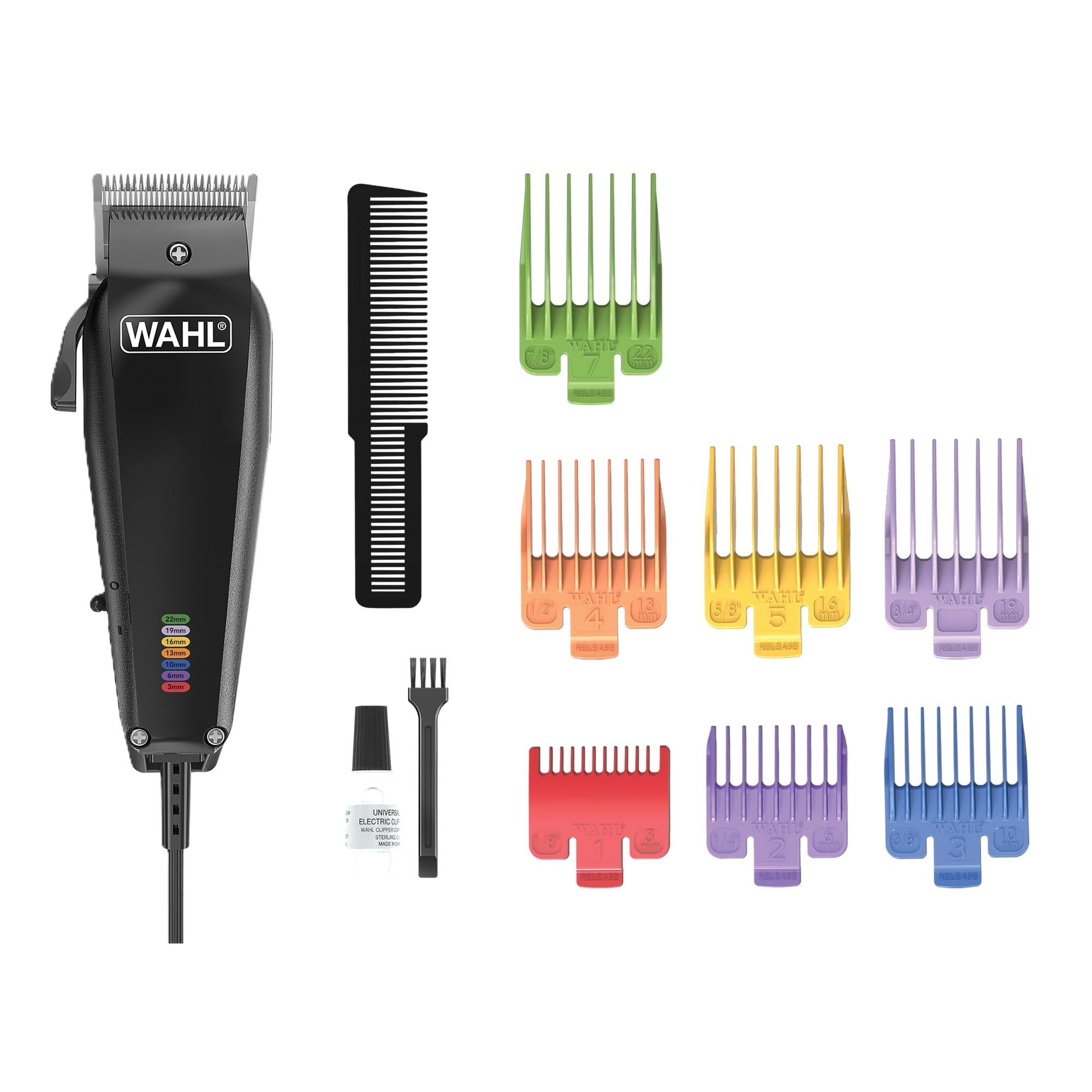 Wahl Haarschneider 3027683, Kabelgebunden, verstellbarer Taper, 7 Kämme