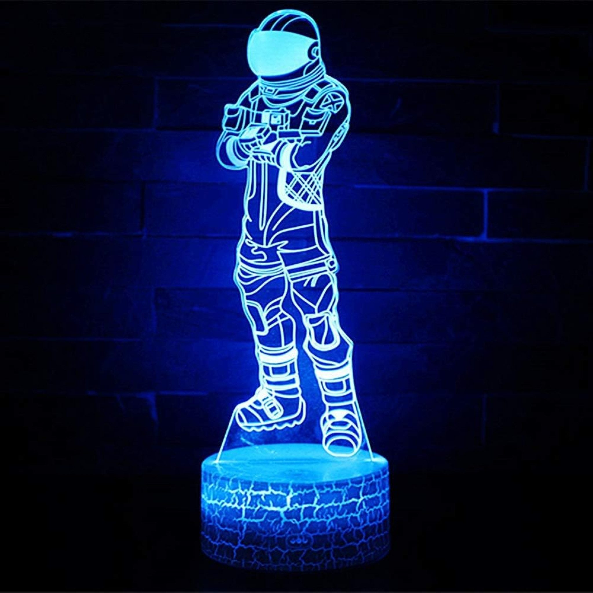Dreamy Cubby Nachtlicht Astronaut 3D Illusionslampe mit 16 Farben und Touch-Steuerung., Langlebige, energiesparende LEDs mit 7 Farben und 4 Farbmodi., 3D-Illusionseffekt, 7 Farben, USB/Batterie, energiesparend, sicher.