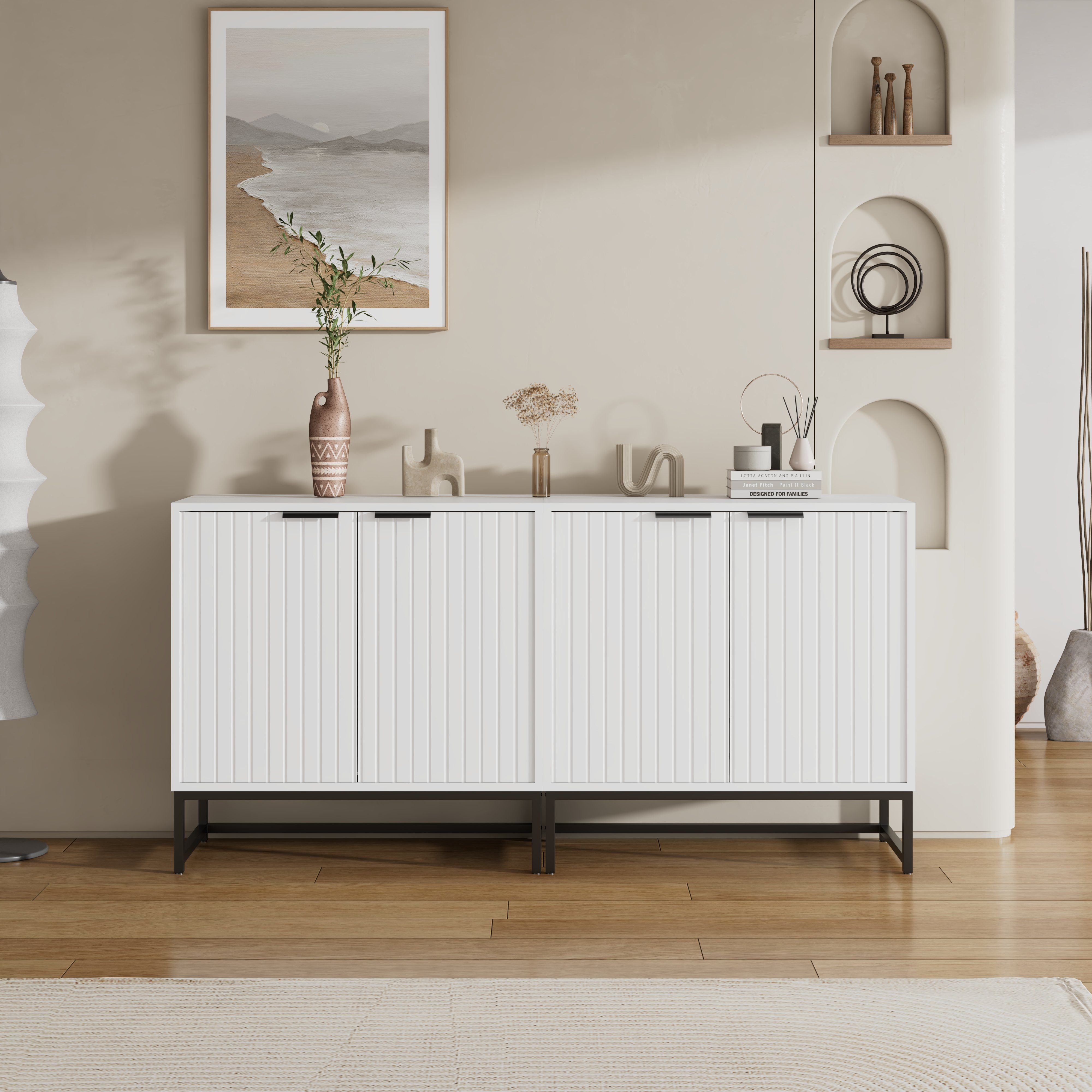 OKWISH Sideboard Aufbewahrungsschrank (mit 2 Türen günstig online kaufen