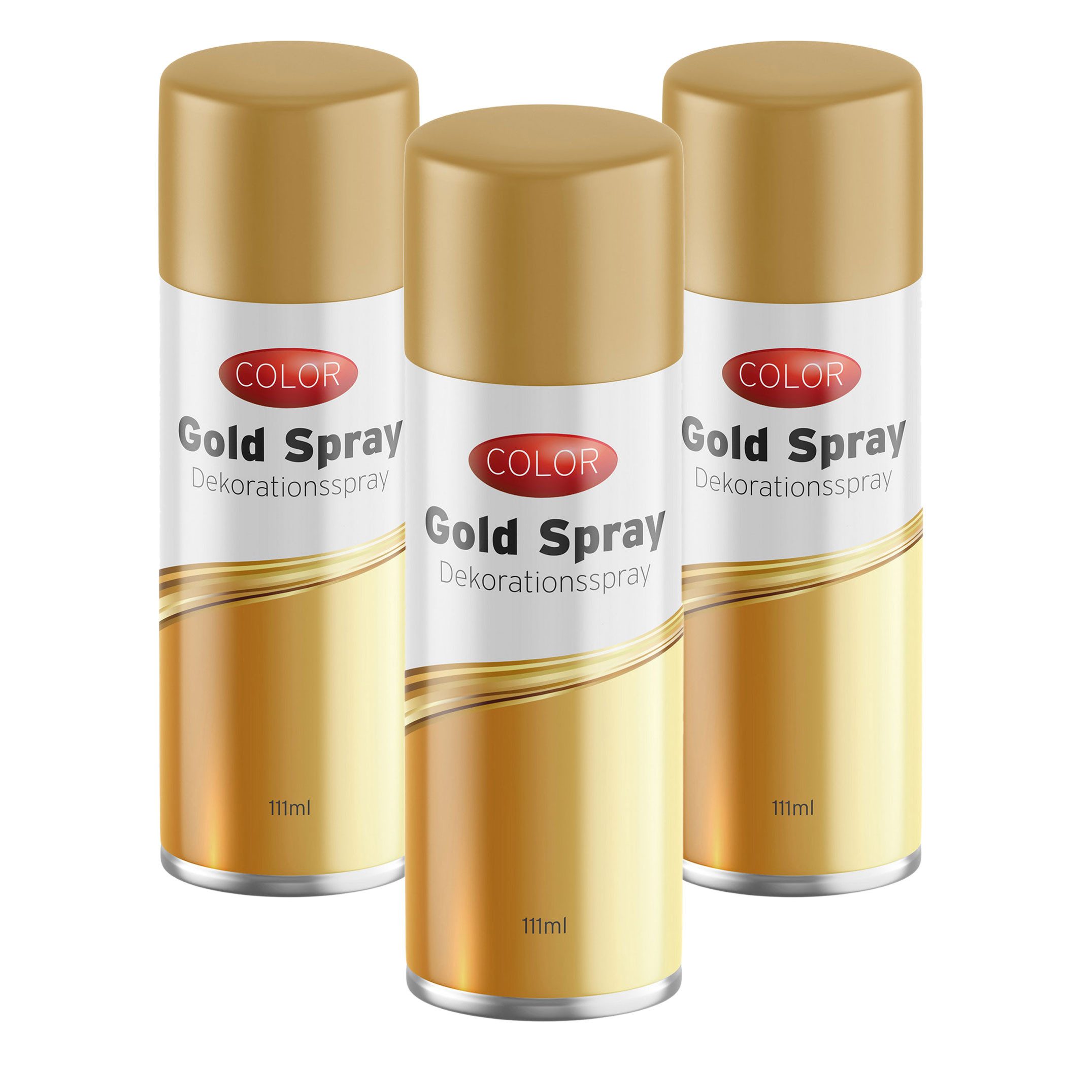 Spetebo Sprühflasche Dekospray 111 ml - 3er Pack - Glitzer Spray zum Basteln, (1-tlg), Vielseitig einsetzbar